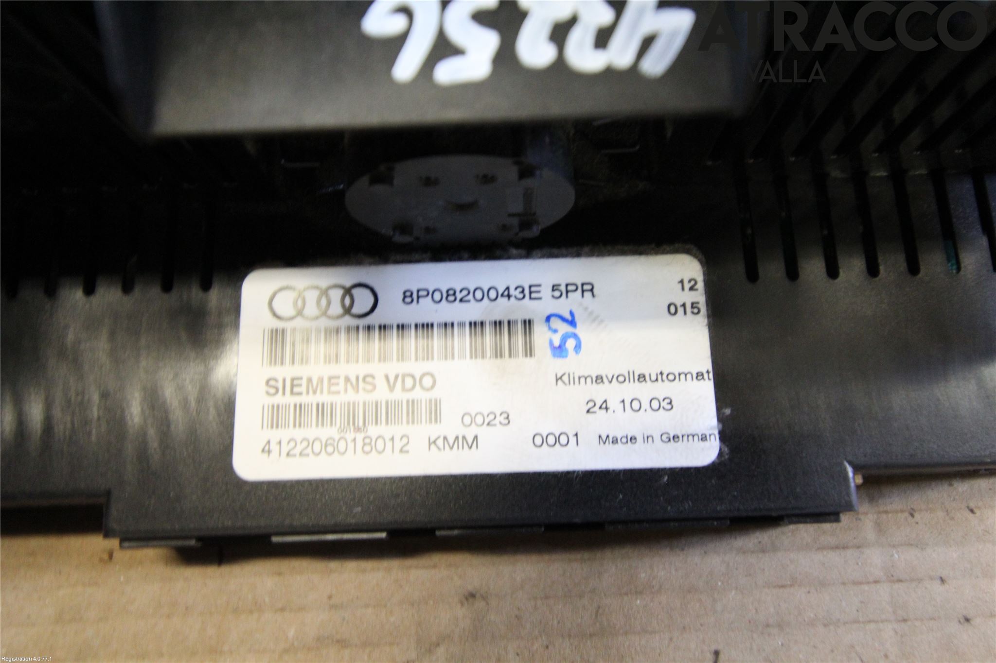 Audi A3/S3     04-05 Varme Ac Betjening-Display