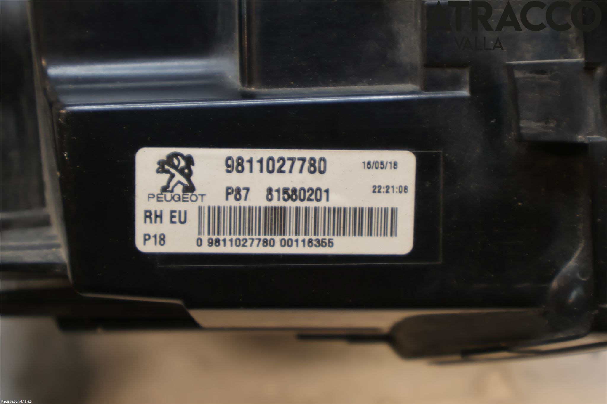 Peugeot 5008 17-24 Baklykt Høyre  På Luke(Indre)