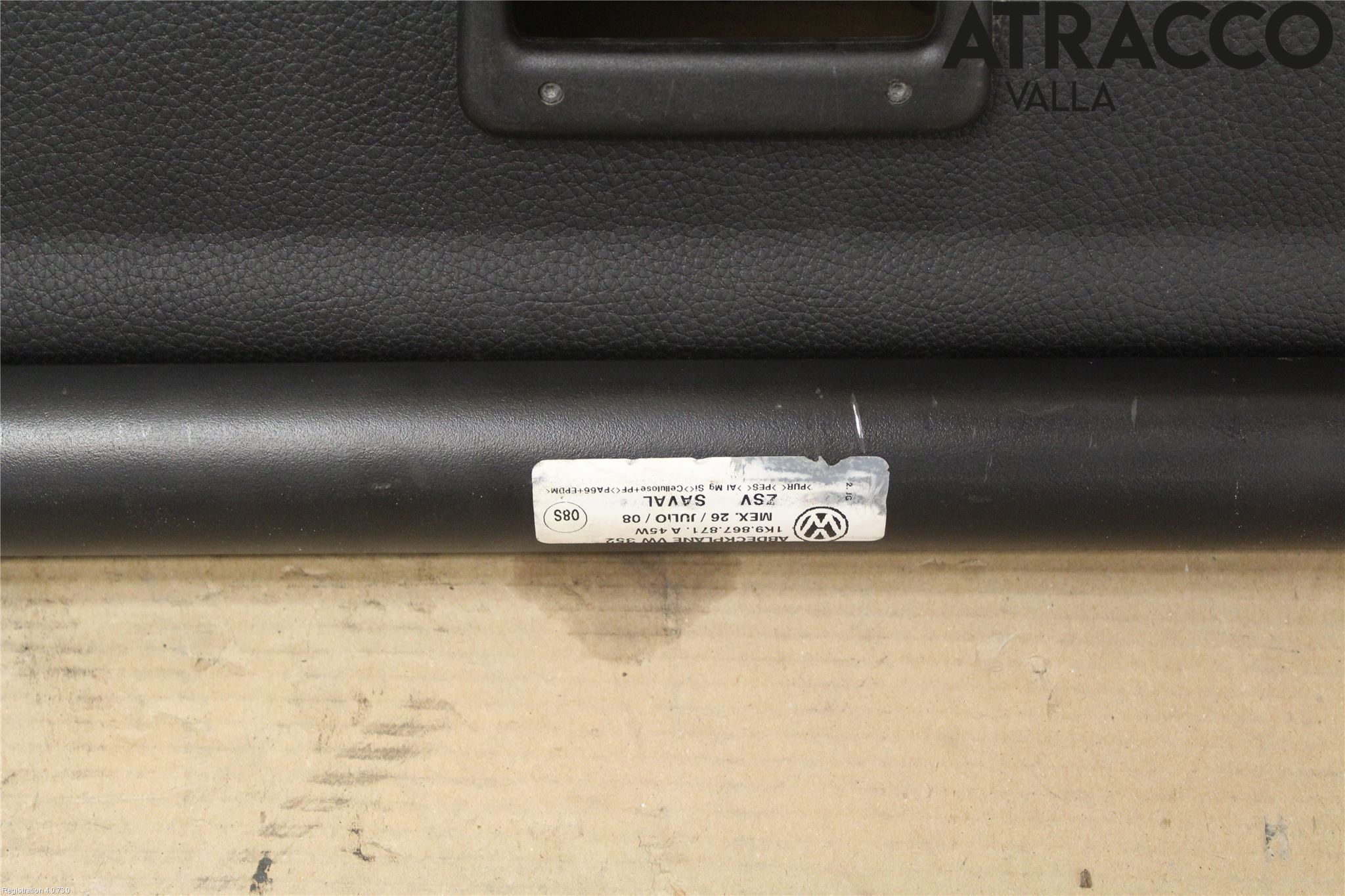 Volkswagen VW GOLF V 04-09 Innr Innsyn Beskytelse Stv