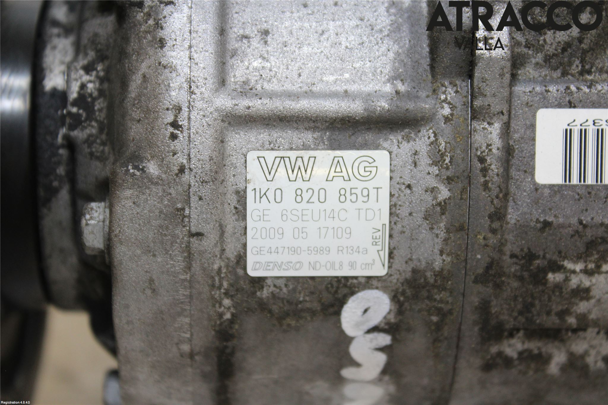 Volkswagen VW GOLF VI 09-13 Varme Ac Kompressor