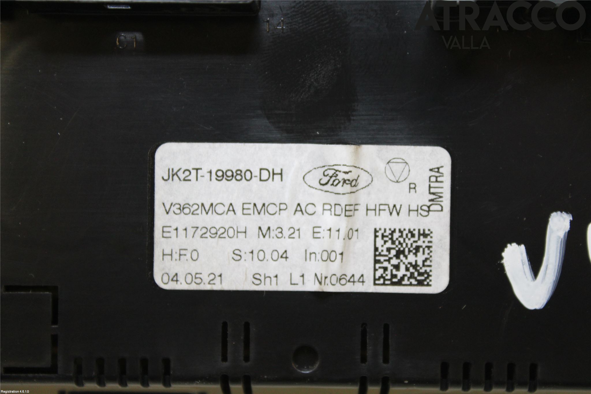 Ford TRANSIT SKÅP/BUSS 14-22 Varme Ac Betjening-Display