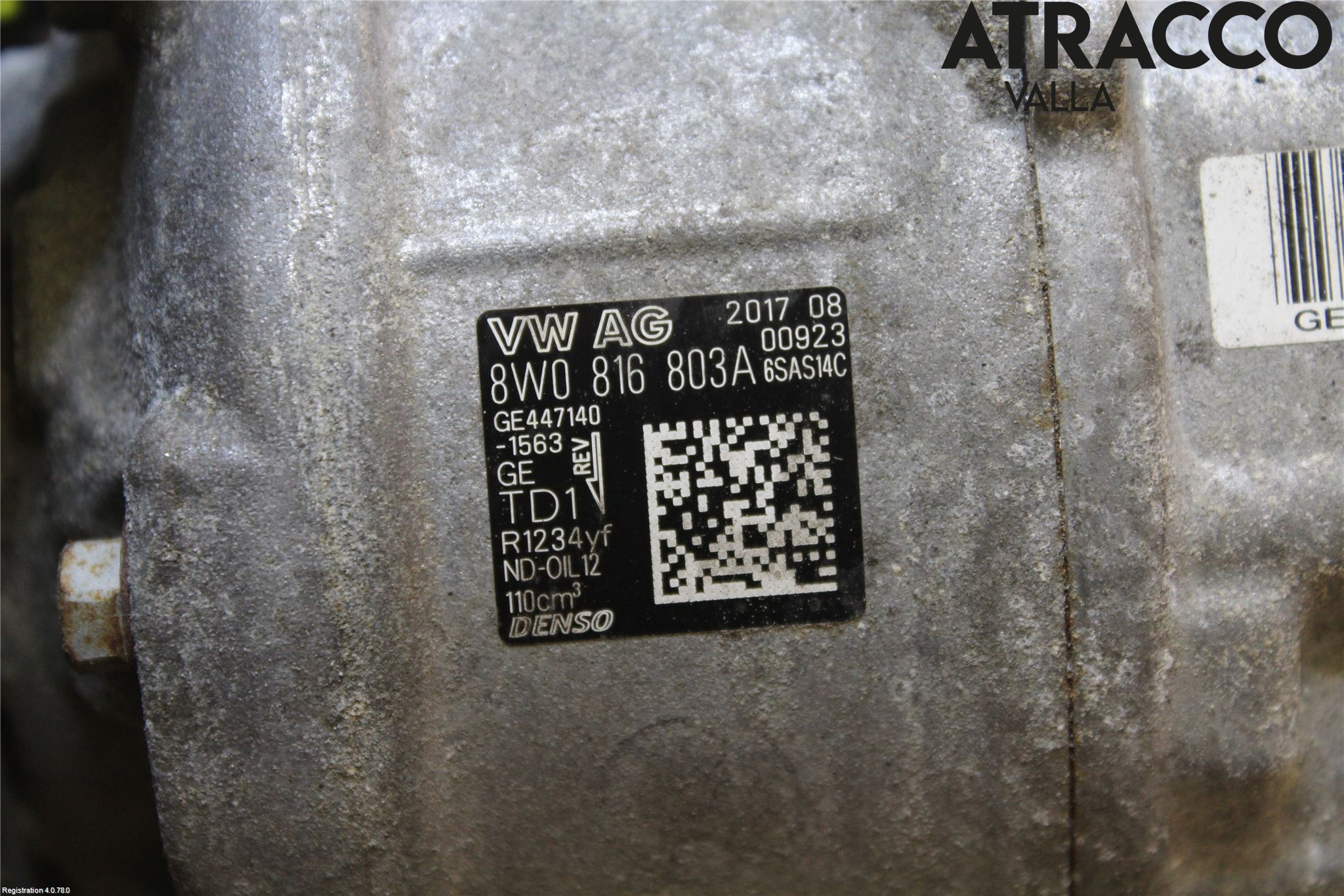 Audi A4/S4 B9 16-19 Varme Ac Kompressor
