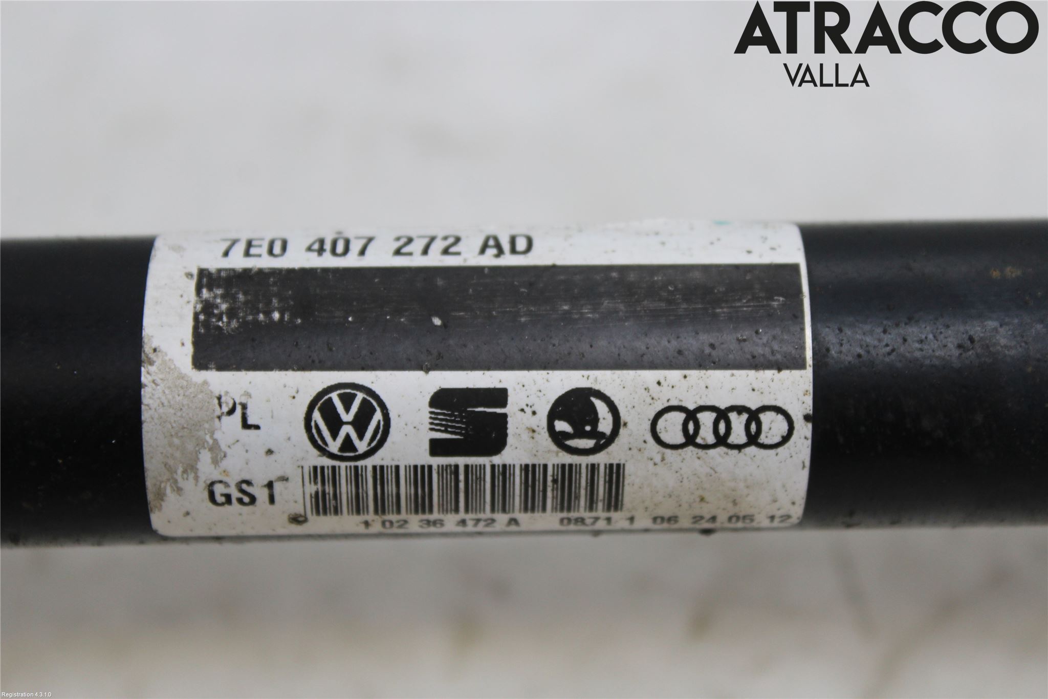 Volkswagen VW TRANSP/CARAVELLE (T5) 04-15 Drivaksel Foran Kompl Høyre