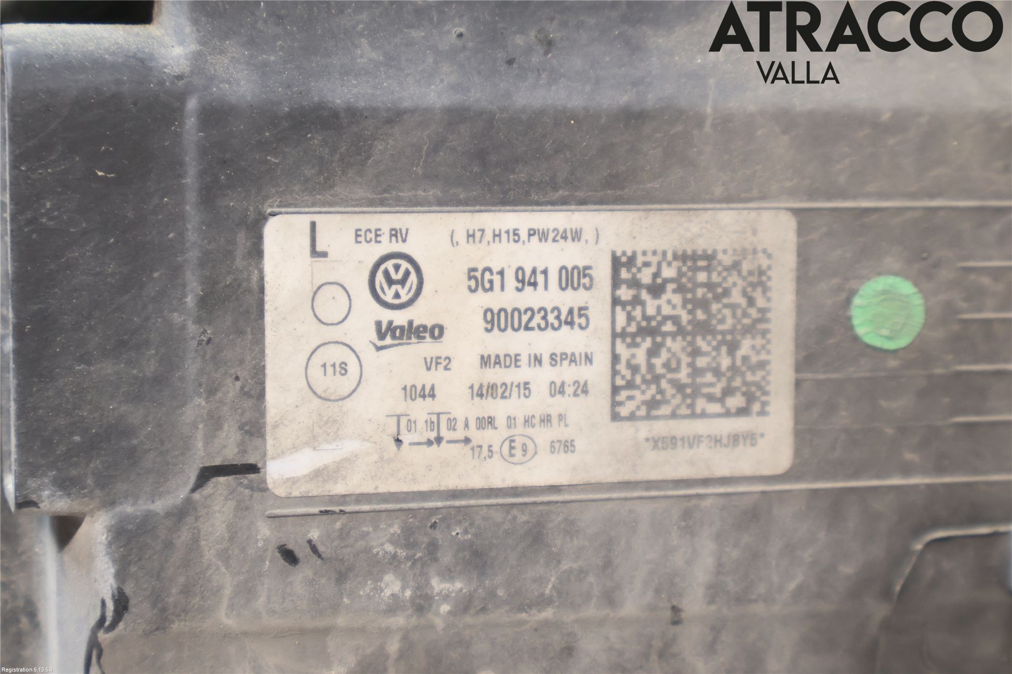 Volkswagen VW GOLF / E-GOLF VII 13-20 Frontlykt Venstre