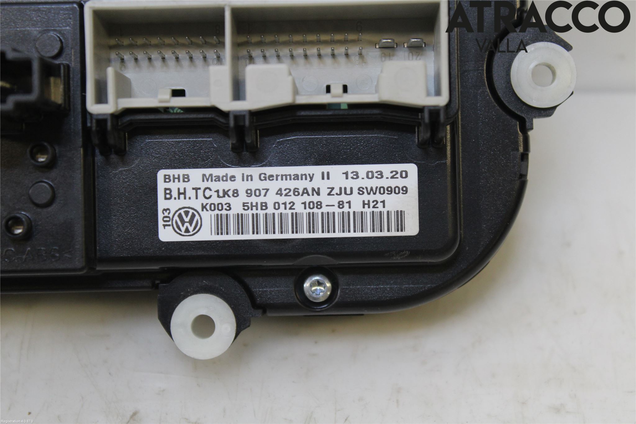 Volkswagen VW CADDY 16-20 Varme Ac Betjening-Display