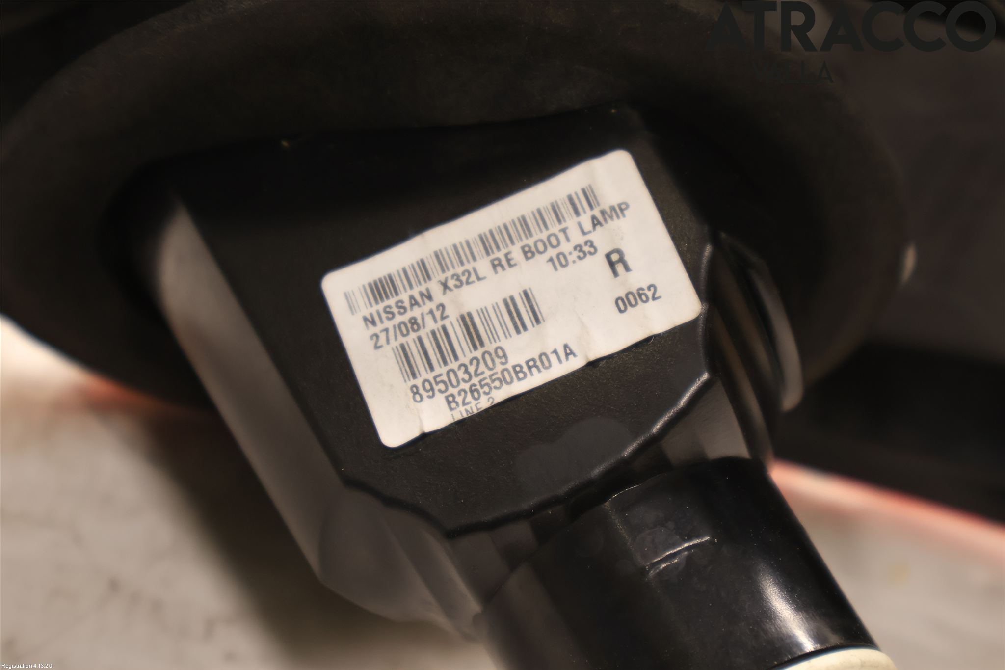 Nissan QASHQAI 10-14 Baklykt Høyre  På Luke(Indre)