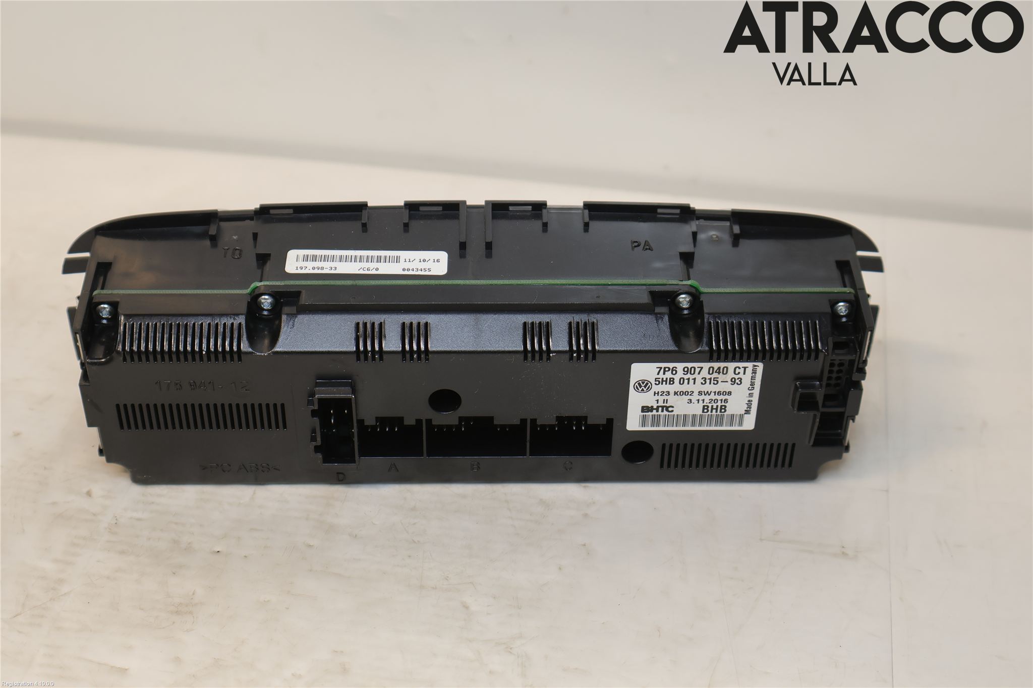 Volkswagen VW TOUAREG 7P 11-18 Varme Ac Betjening-Display