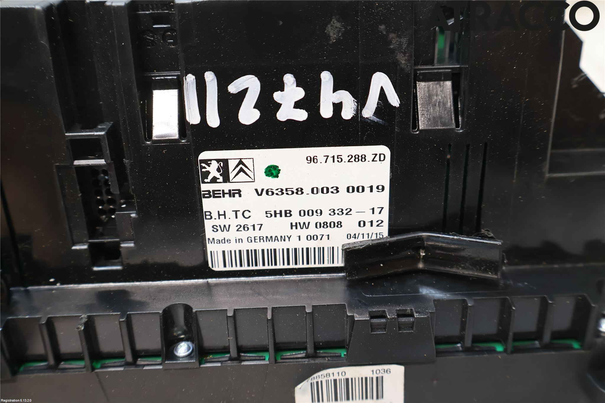Citroen C5 08-17 Varme Ac Betjening-Display