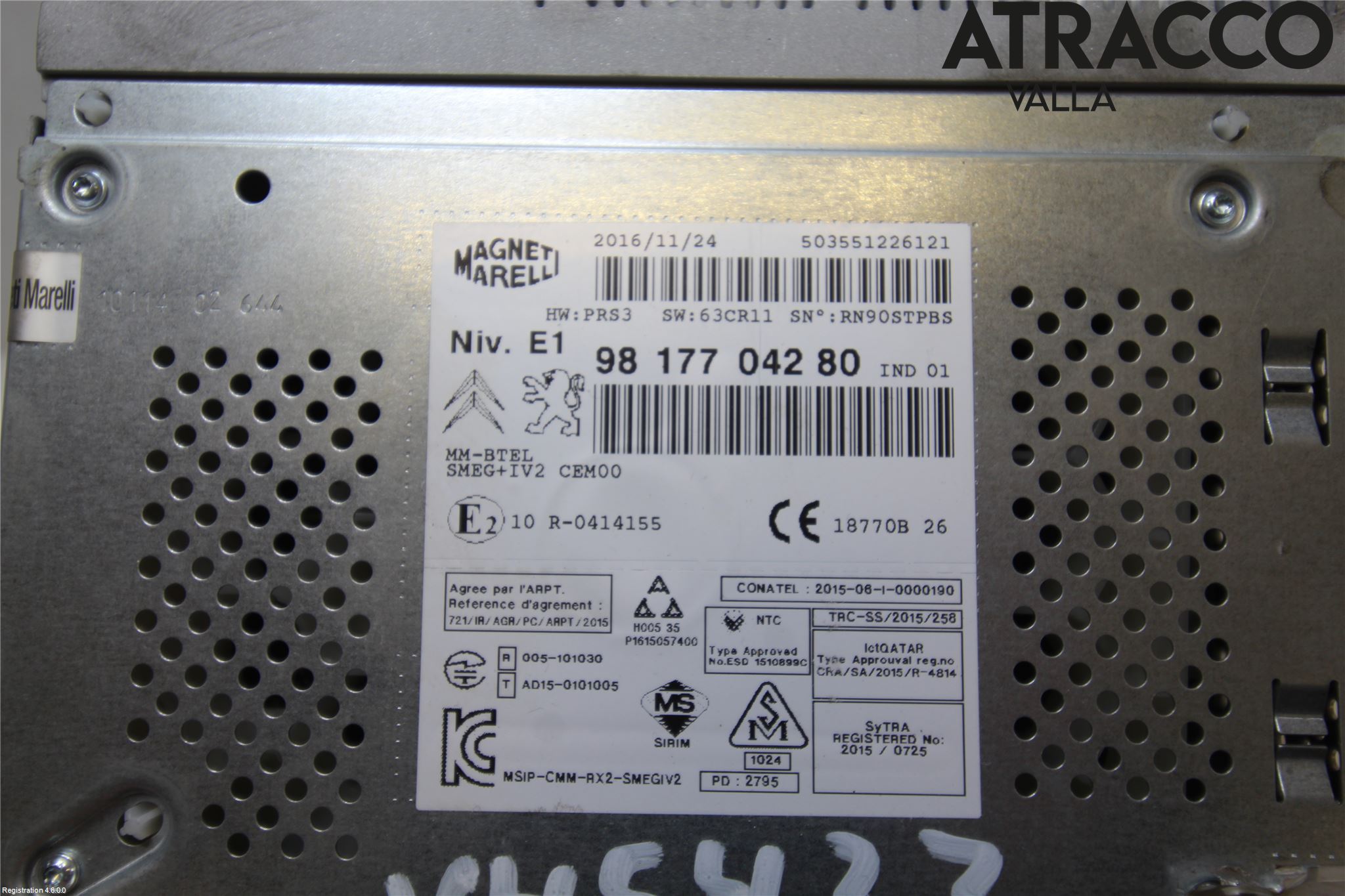 Citroen BERLINGO 08-18 Stereo Radio Med Cd