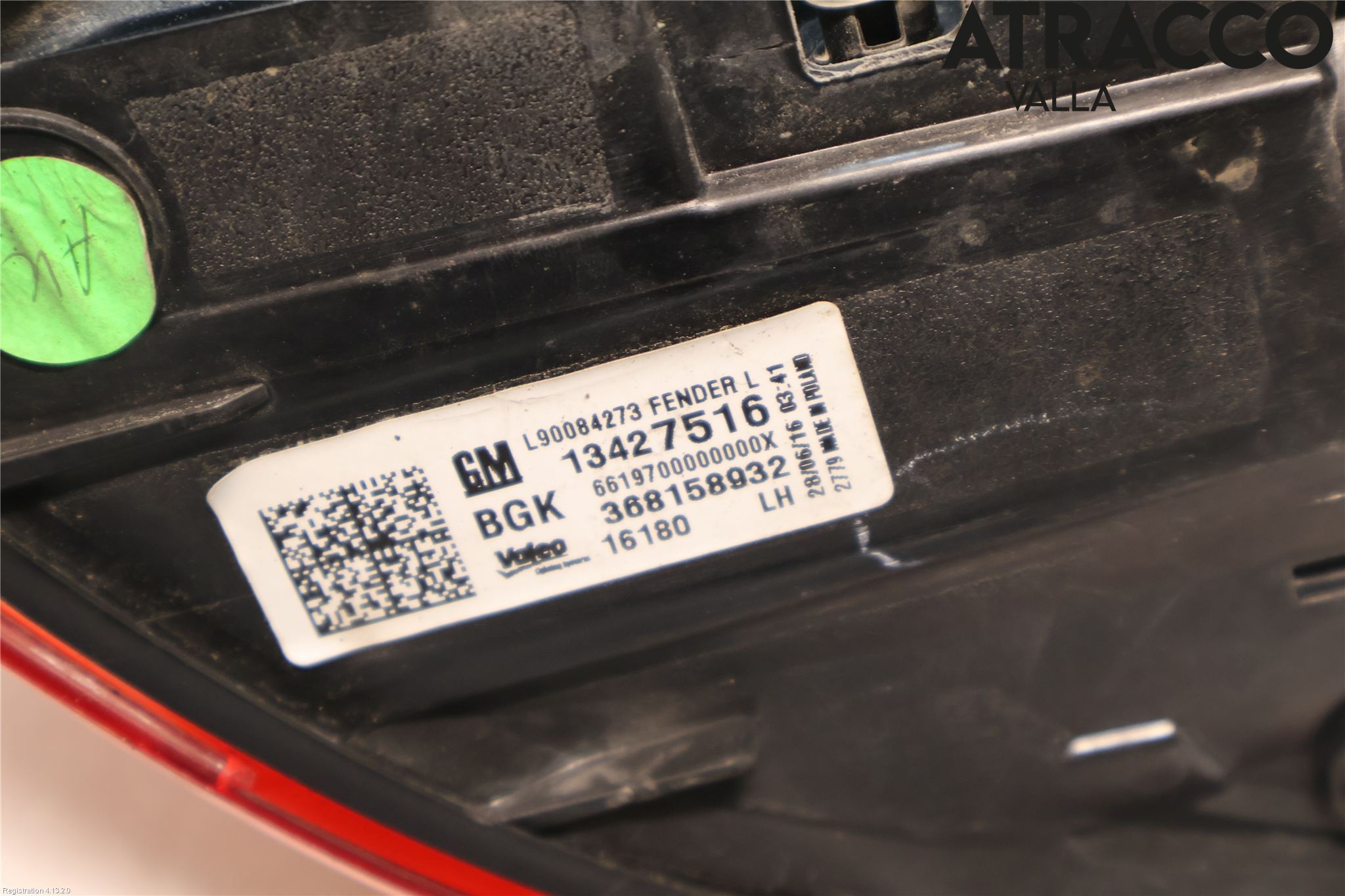 Opel ASTRA K 16-22 Baklykt Venstre