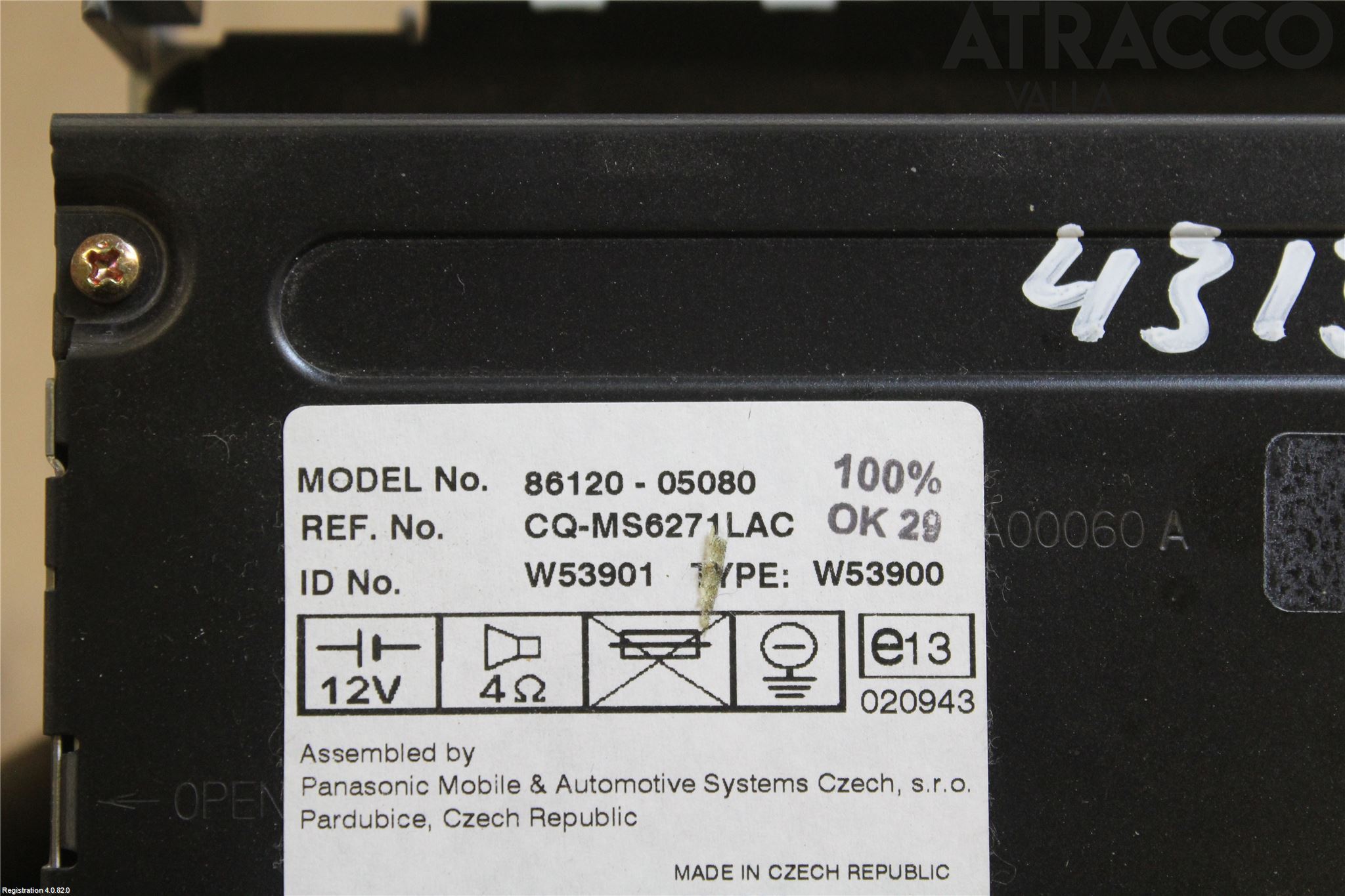 Toyota AVENSIS 03-06 Stereo Radio Med Cd