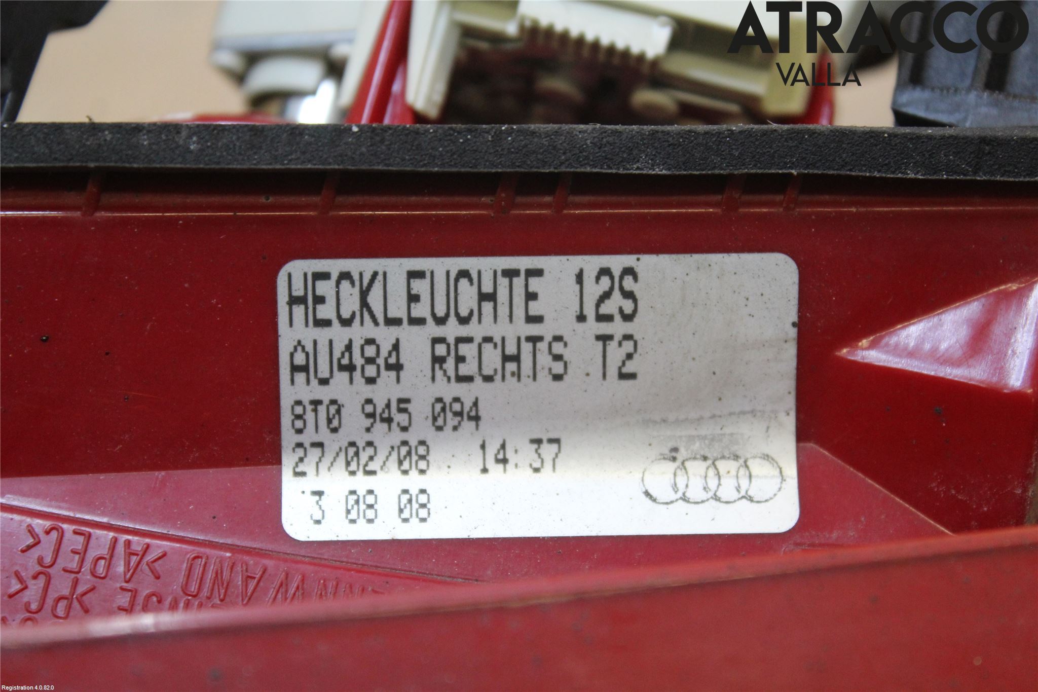 Audi A5 07-16 Baklykt Høyre  På Luke(Indre)