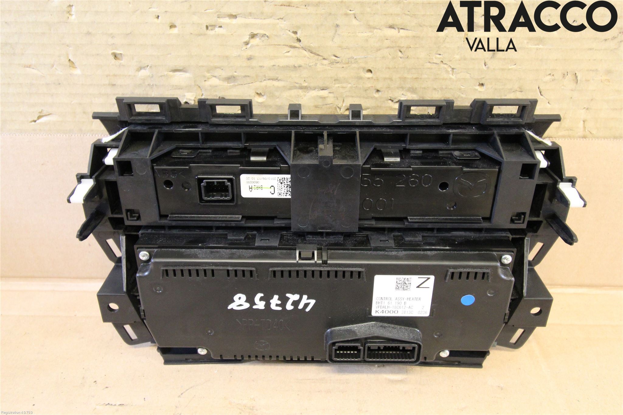 Mazda 3 III 14-19 Varme Ac Betjening-Display