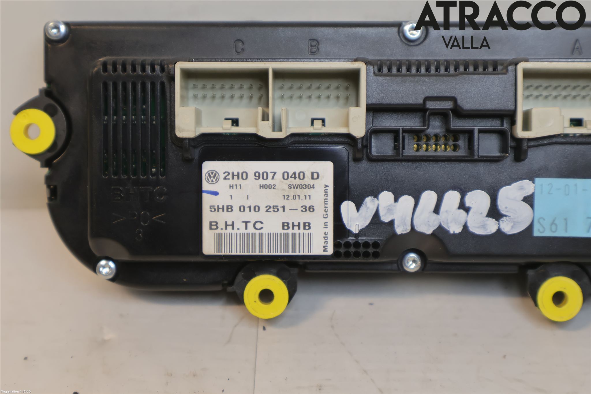 Volkswagen VW AMAROK 2H 10-22 Varme Ac Betjening-Display