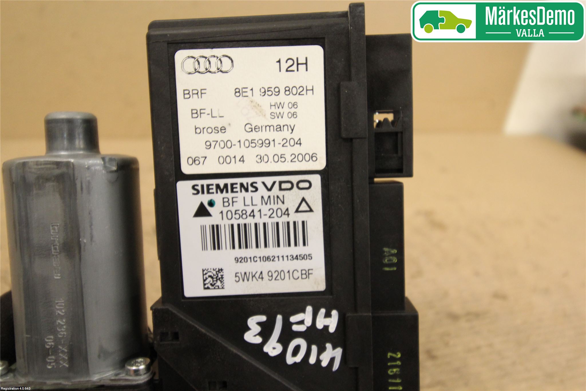 Audi A4/S4 05-07 Vindusheismotor