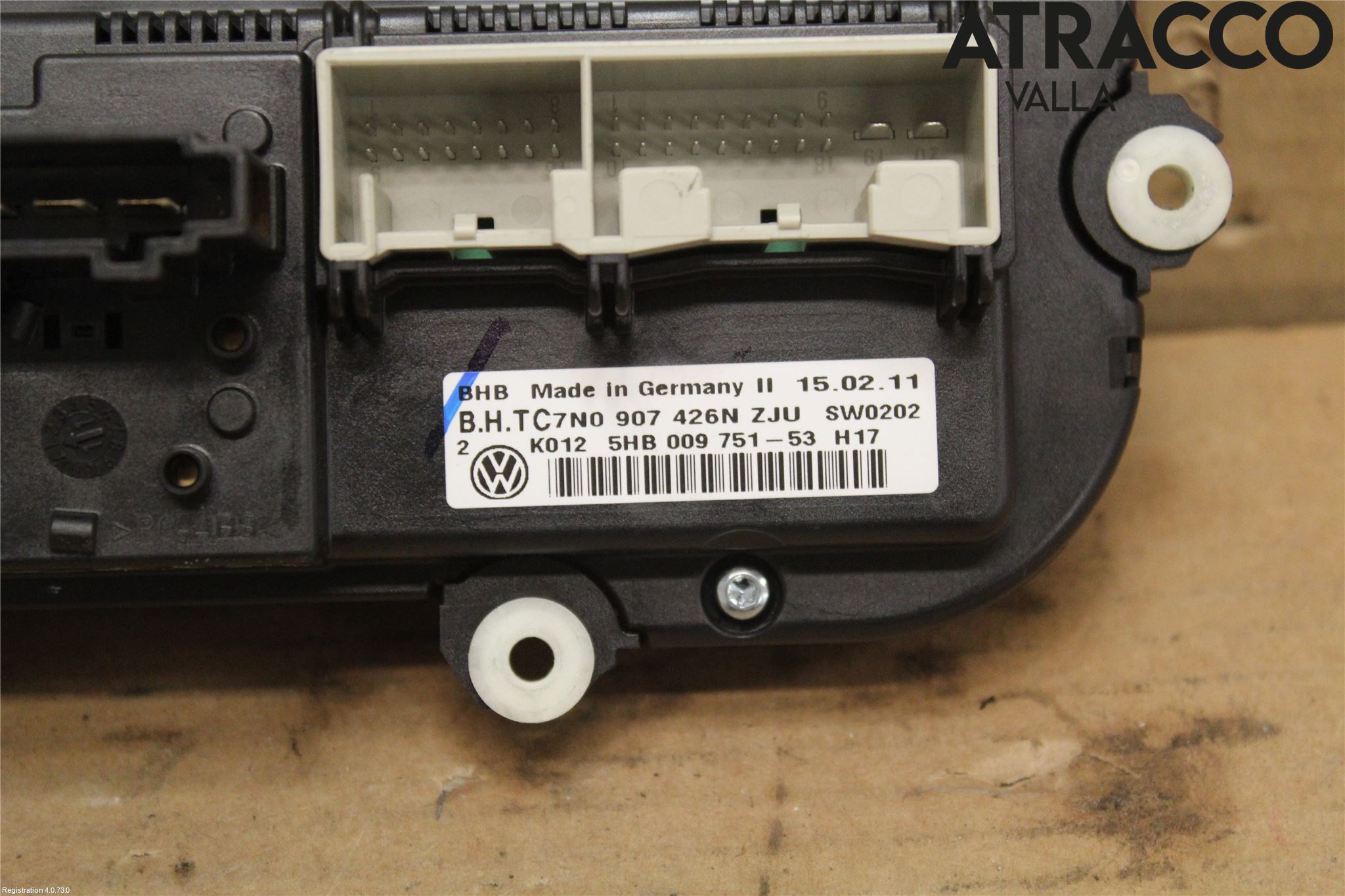 Volkswagen VW CADDY 11-15 Varme Ac Betjening-Display
