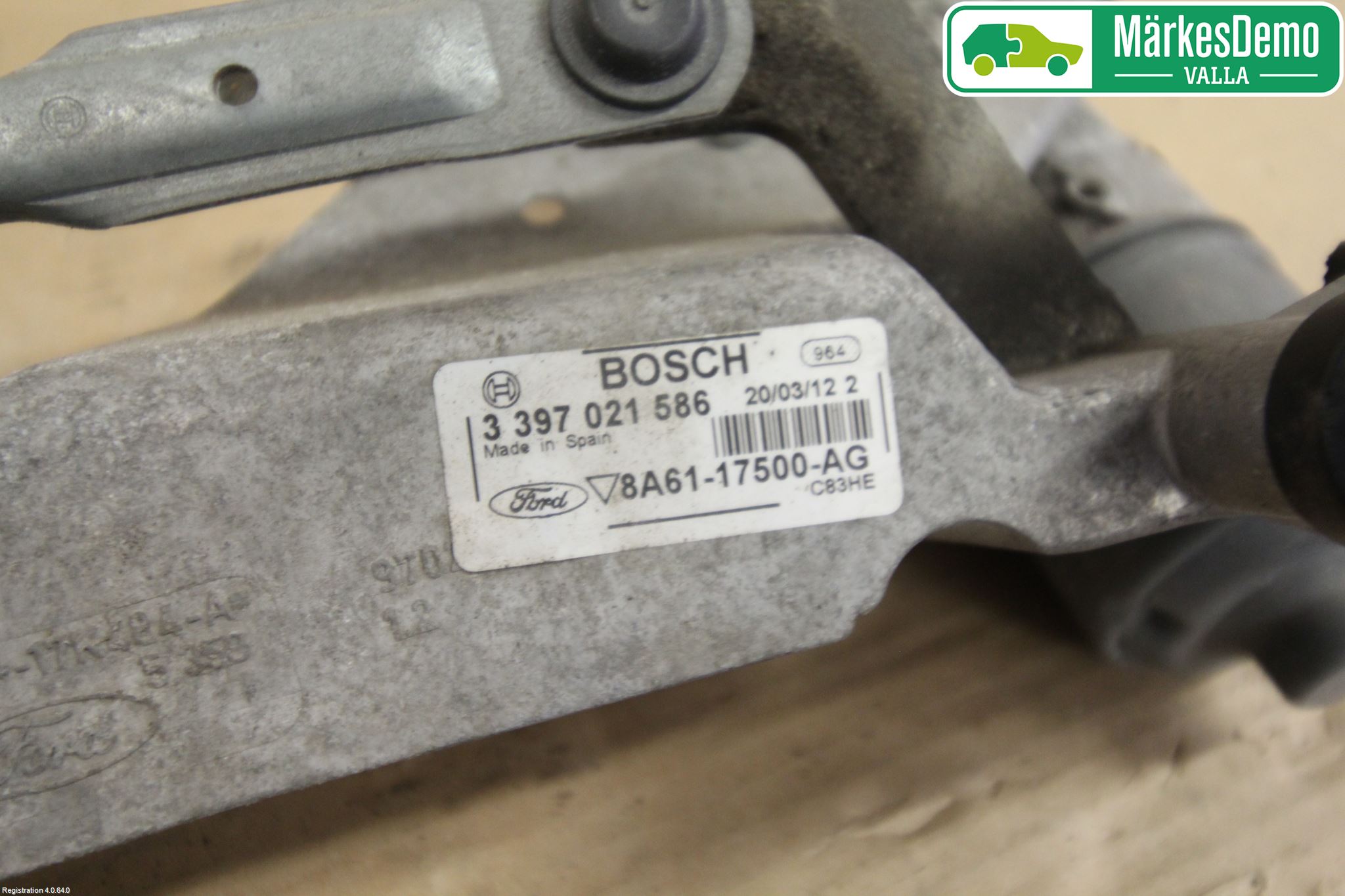 Ford FIESTA 09-12 Viskeroverføring Frontrute