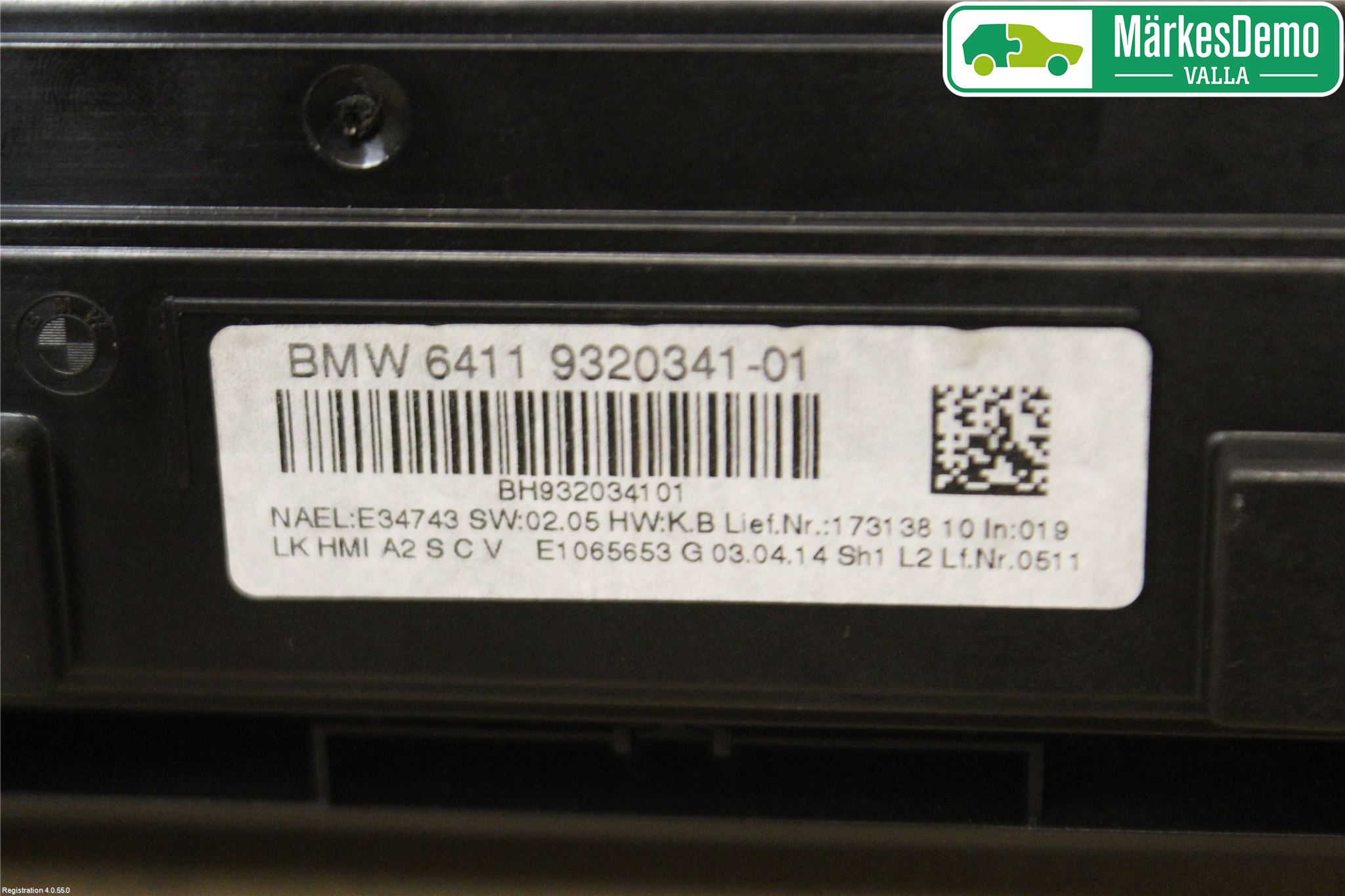 BMW 3 GT F34 13-19 Varme Ac Betjening-Display