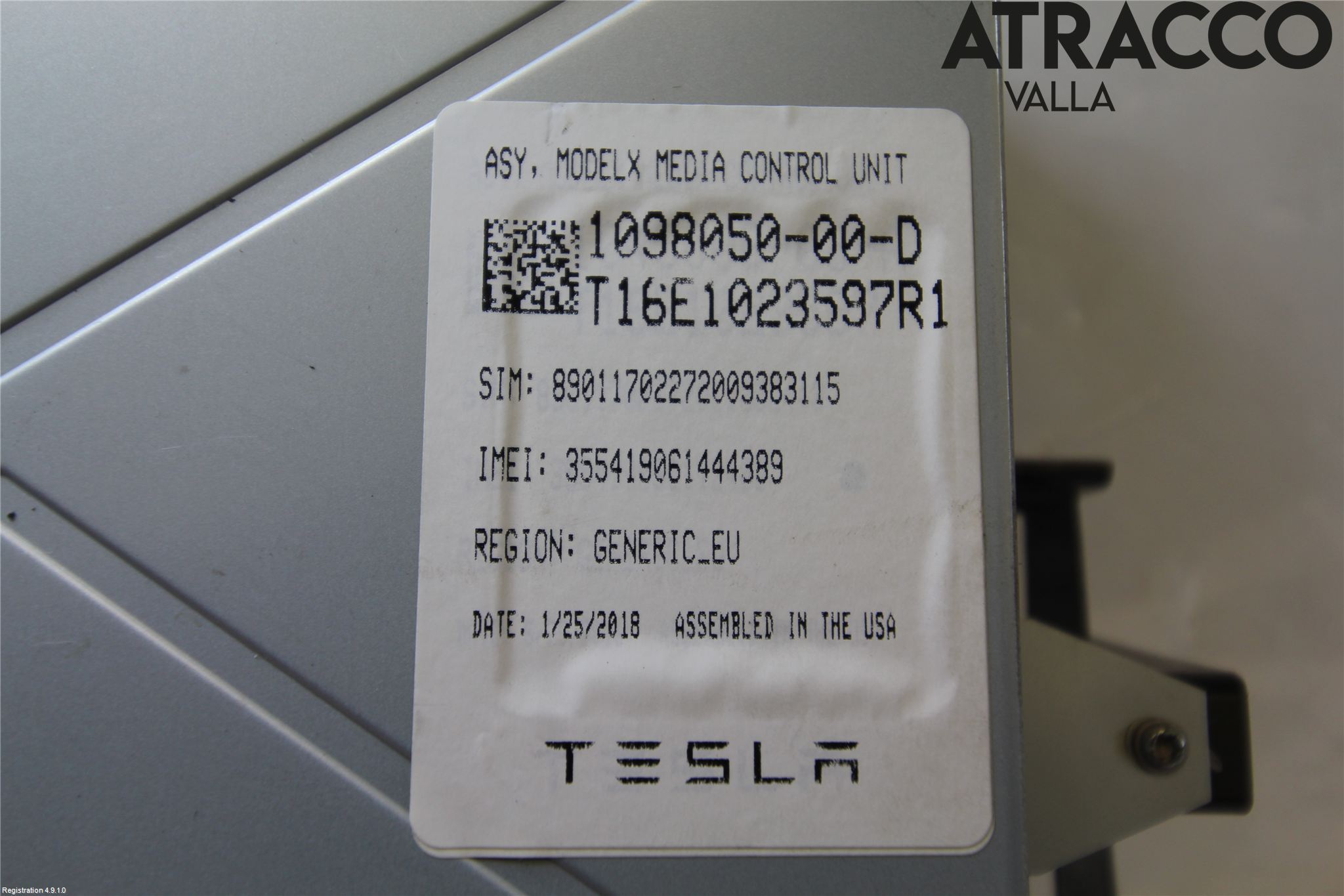 Tesla MODEL S 13- Instr Skjerm Dvd-Gps-Ac-Tlf