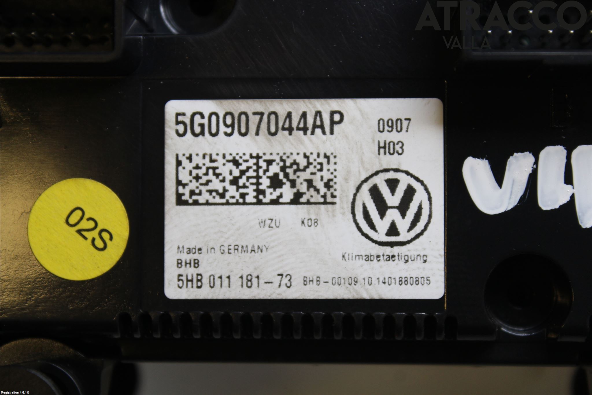 Volkswagen VW GOLF / E-GOLF VII 13-20 Varme Ac Betjening-Display
