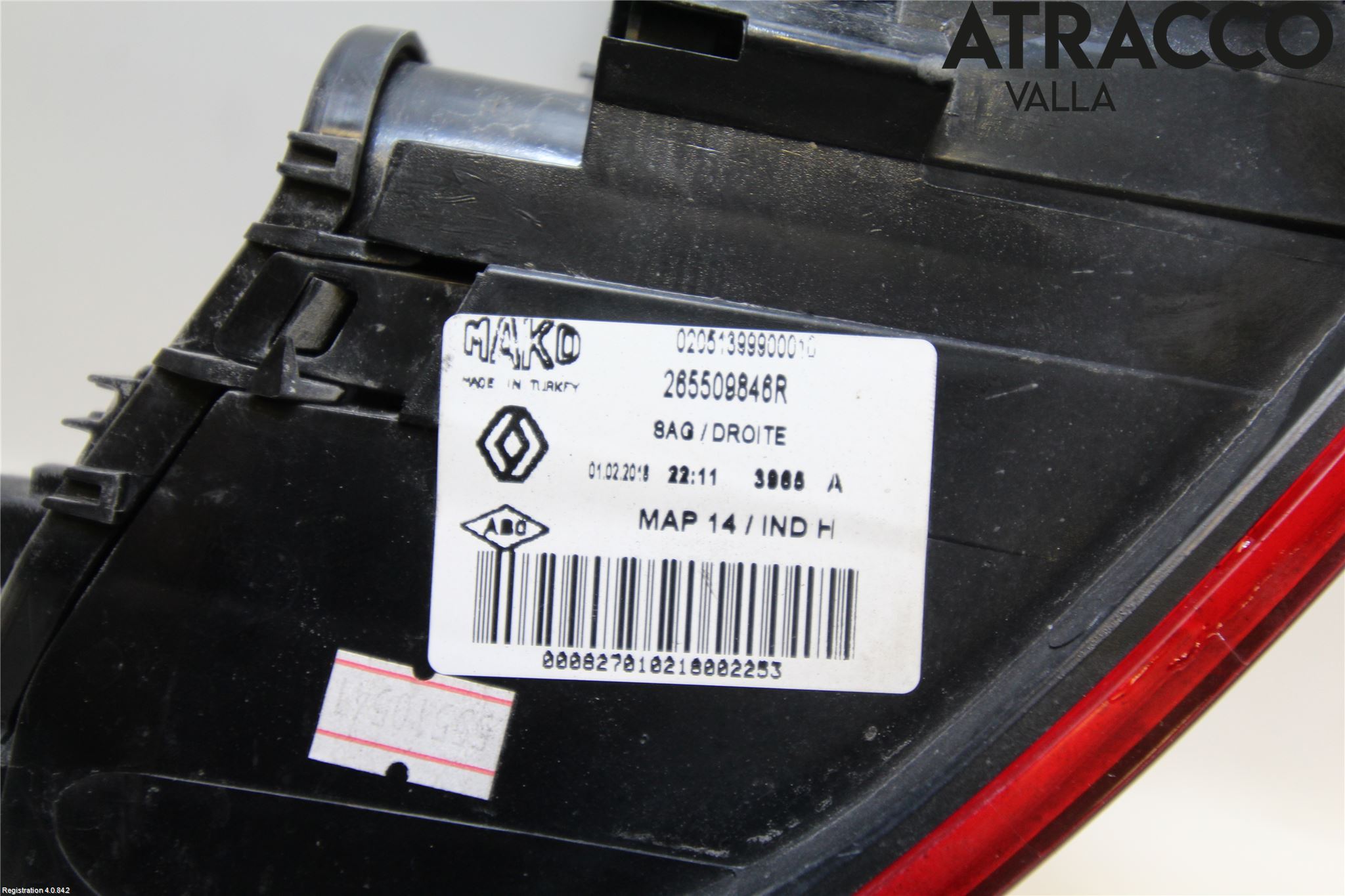 Renault CLIO IV 16-19 Baklykt Høyre
