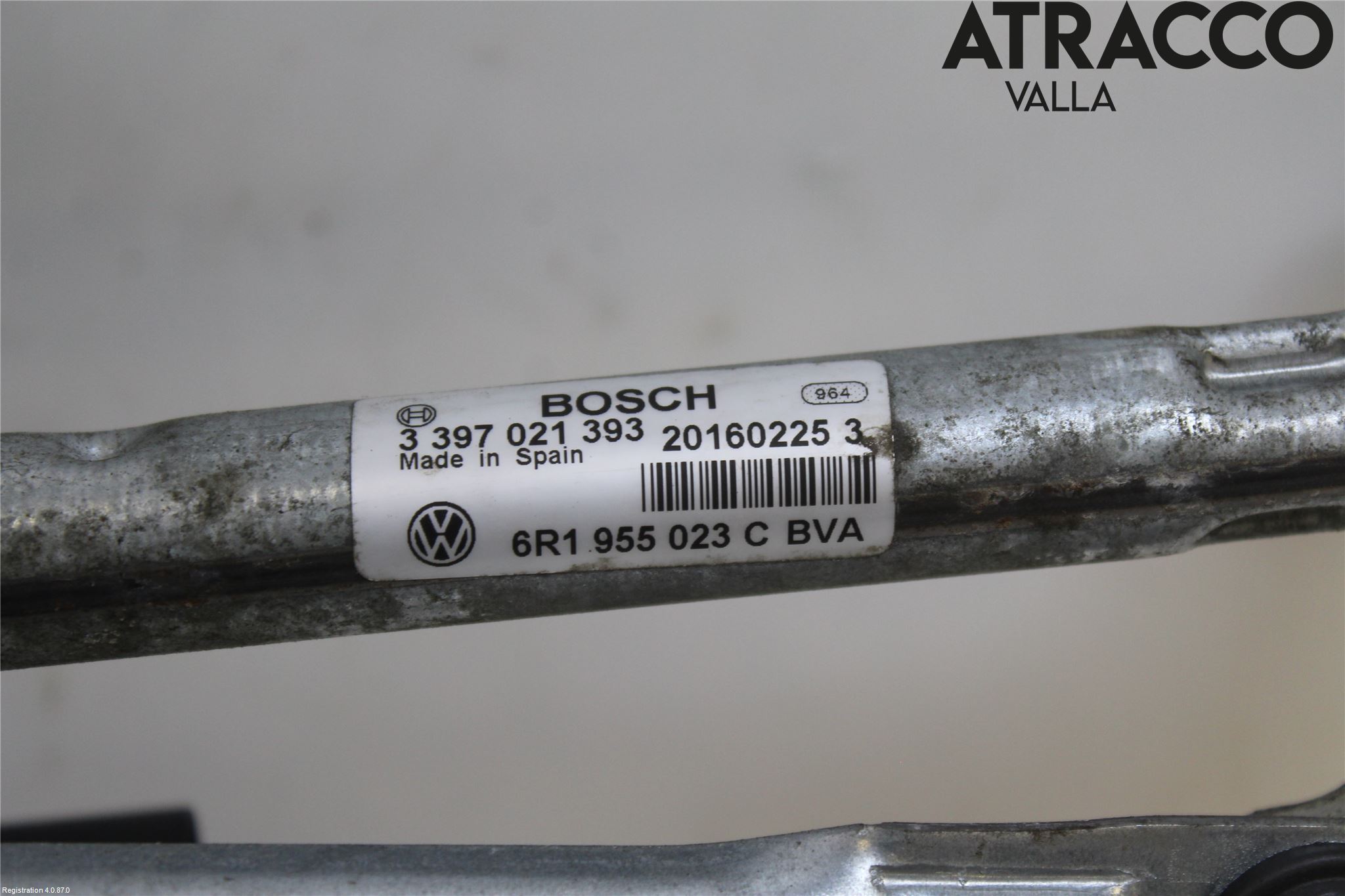 Volkswagen VW POLO 10-17 Viskeroverføring Frontrute