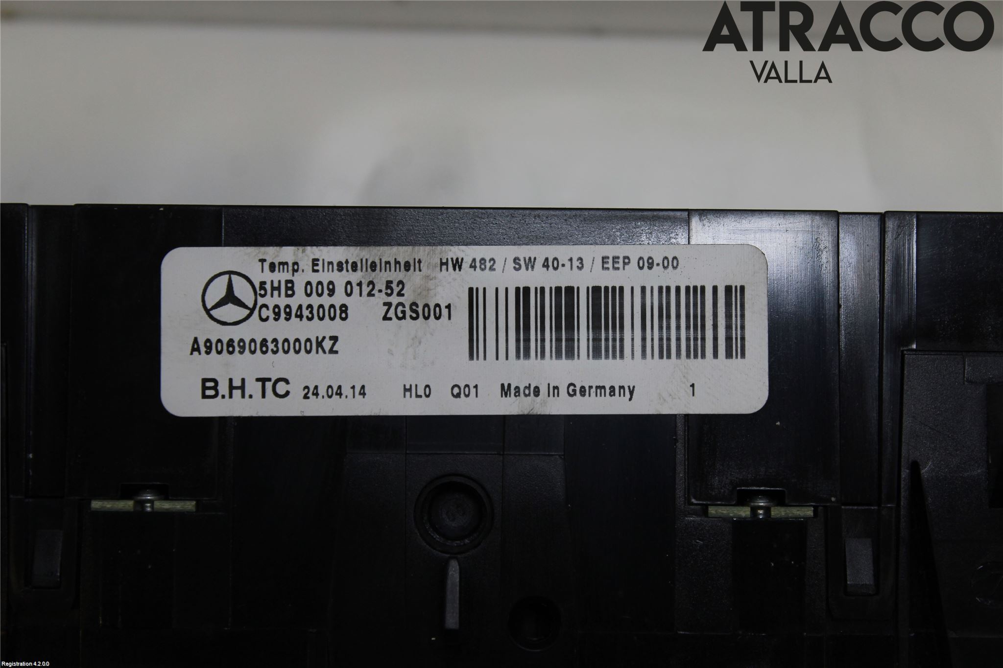 Mercedes-Benz MB SPRINTER (W906) 06-18 Varme Ac Betjening-Display
