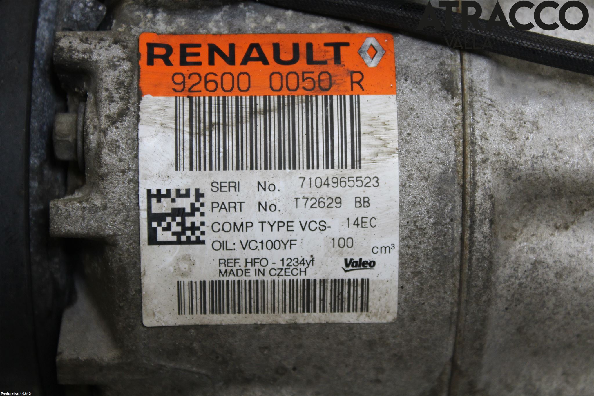 Renault CLIO IV 16-19 Varme Ac Kompressor