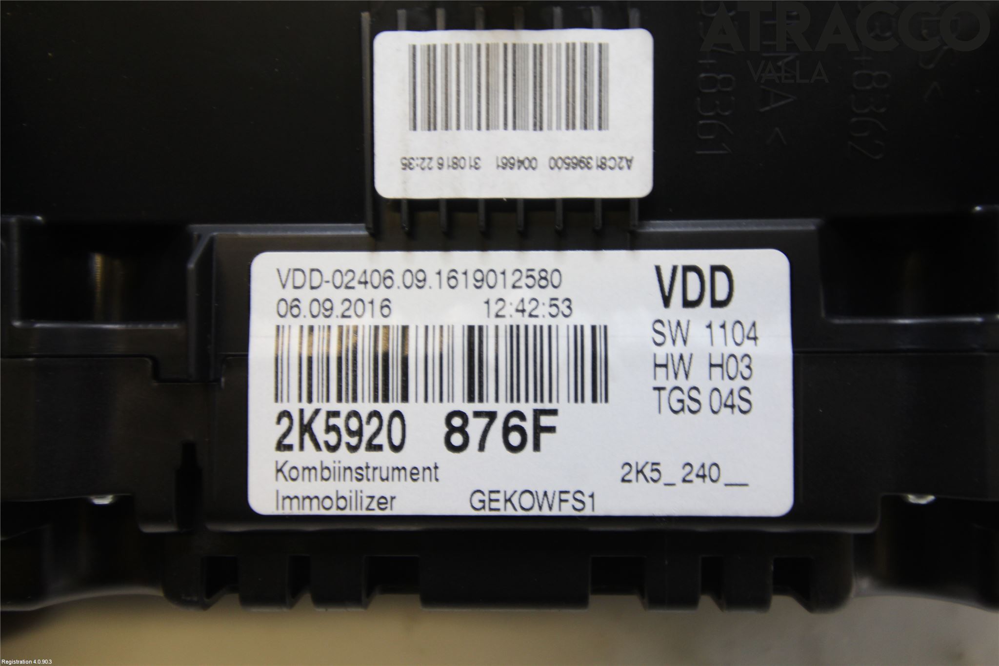 Volkswagen VW CADDY 16-20 Instr Kombinert