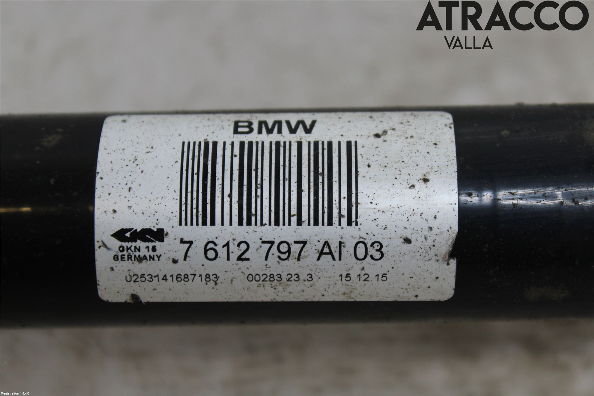 BMW X4 F26 14-18 Drivaksel Bak Kompl Venstre