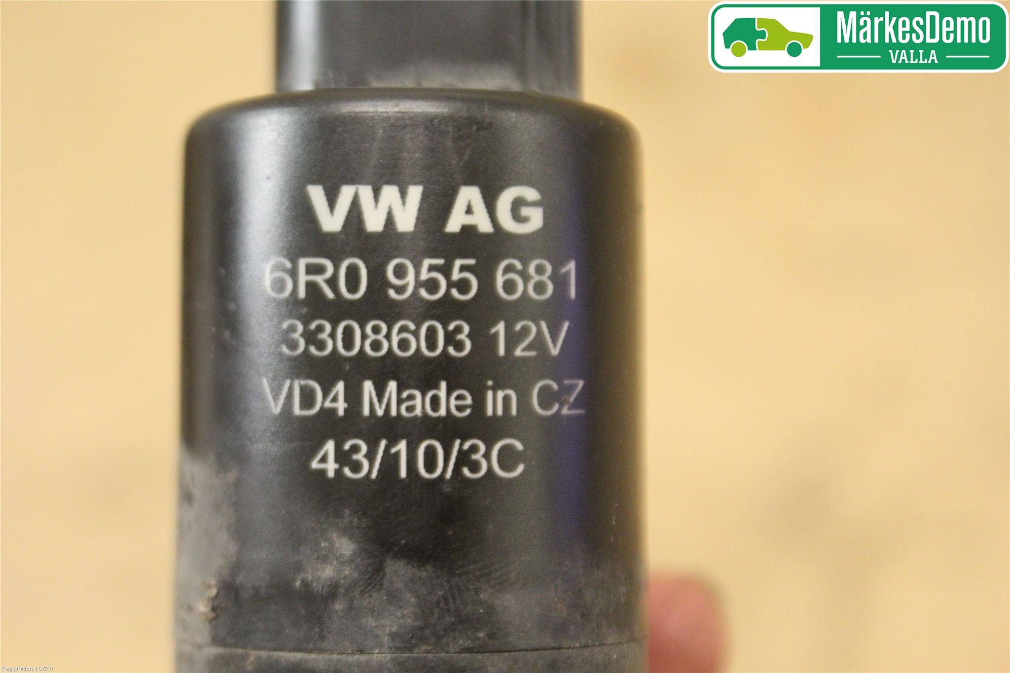 Volkswagen VW PASSAT 11-14 Spylerpumpe Høytrykk