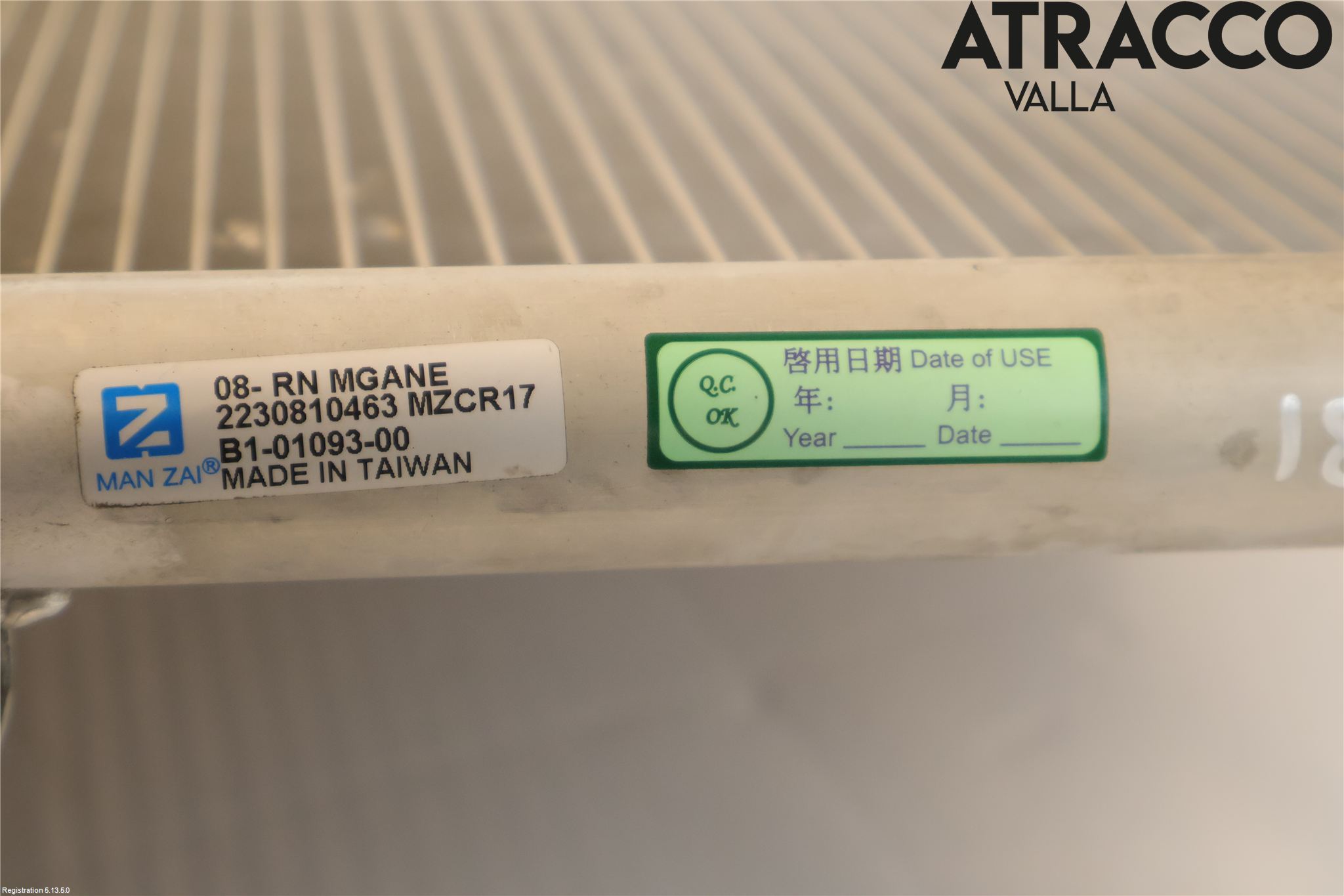 Renault MEGANE III 09-15 Varme Ac Kondenser-Kjøler
