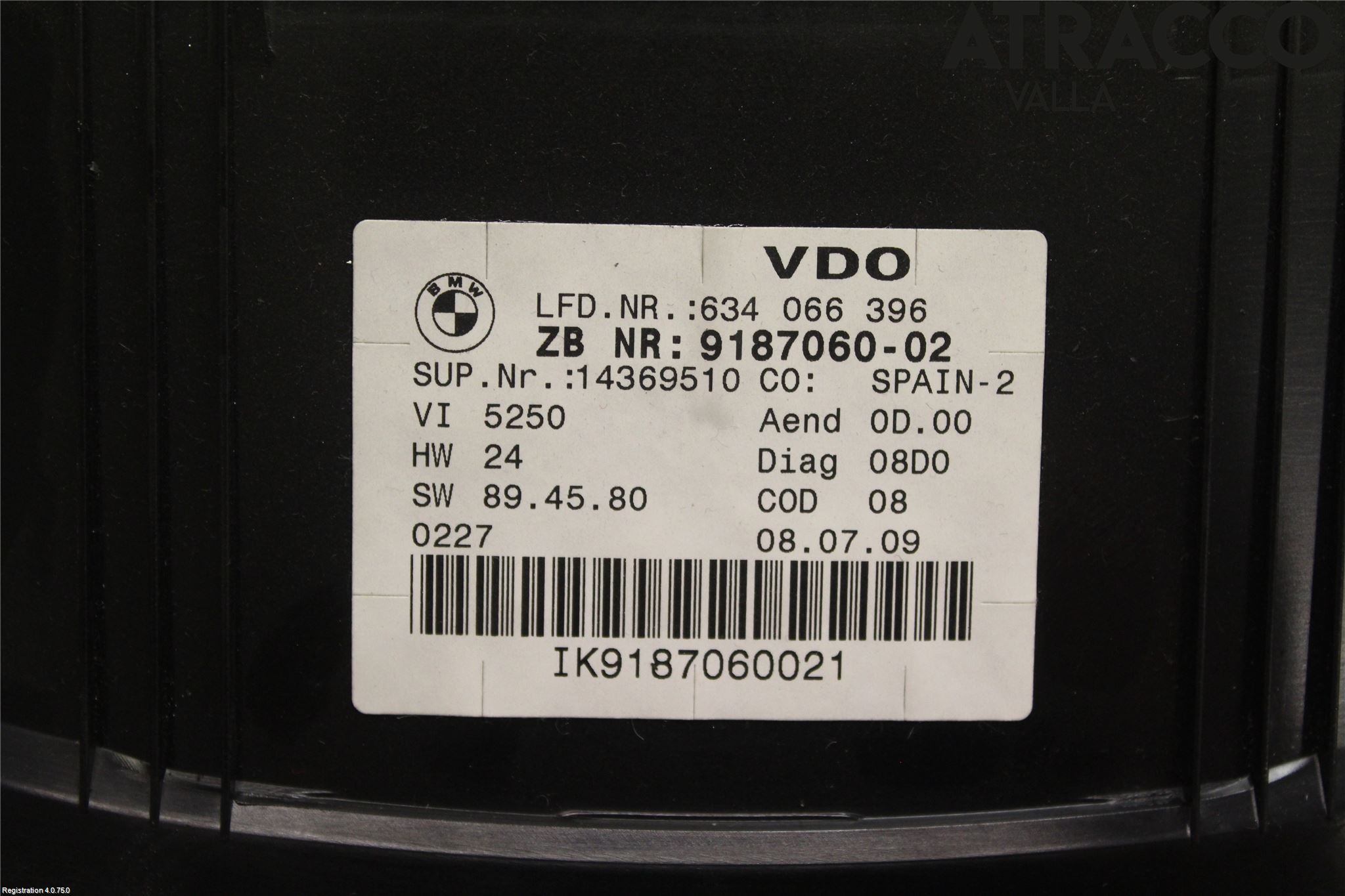 BMW 3 E90/91 SED/TOU 05-12 Instr Kombinert