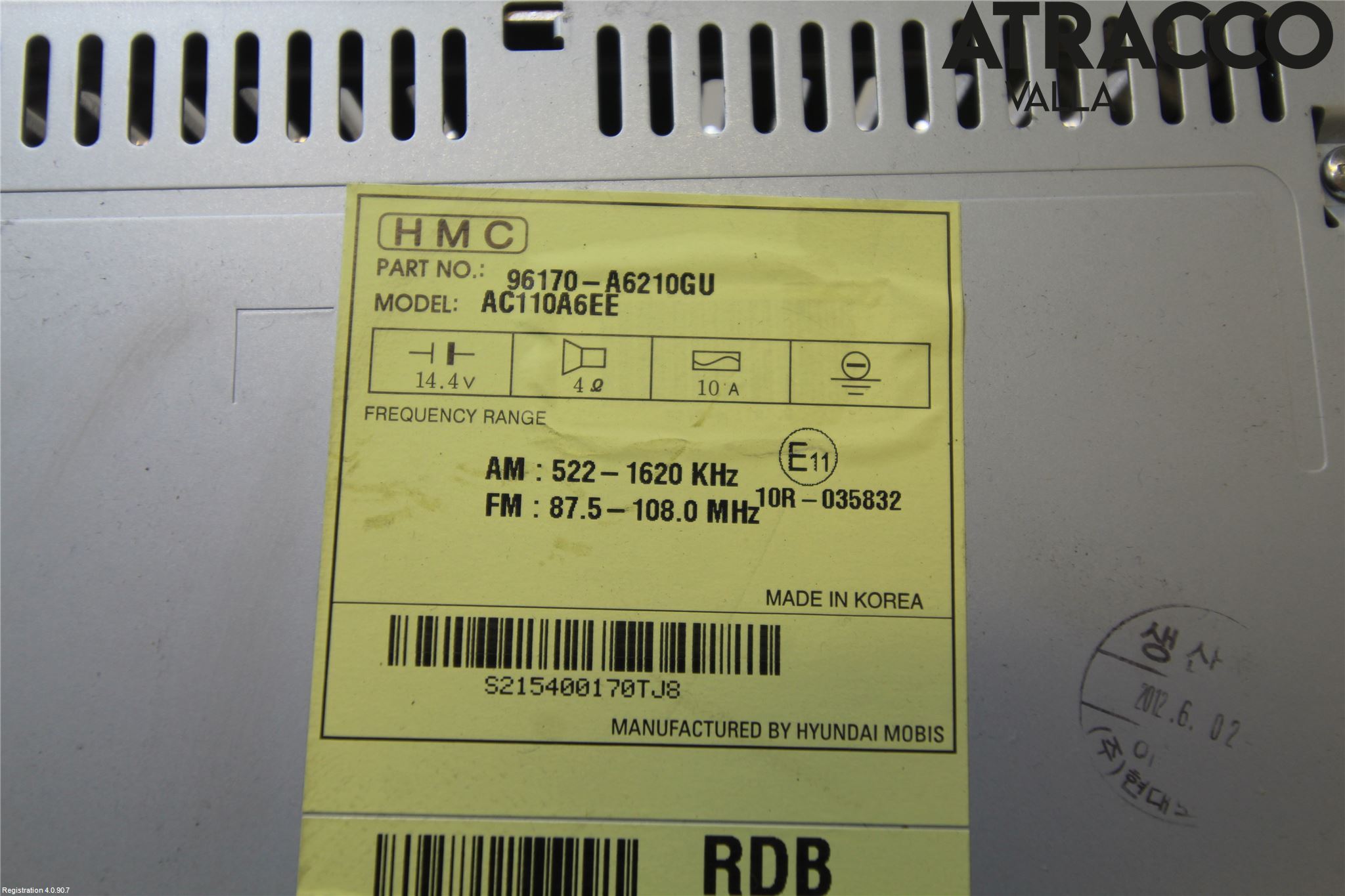 Hyundai i30 GD 13-17 Stereo Radio Med Cd