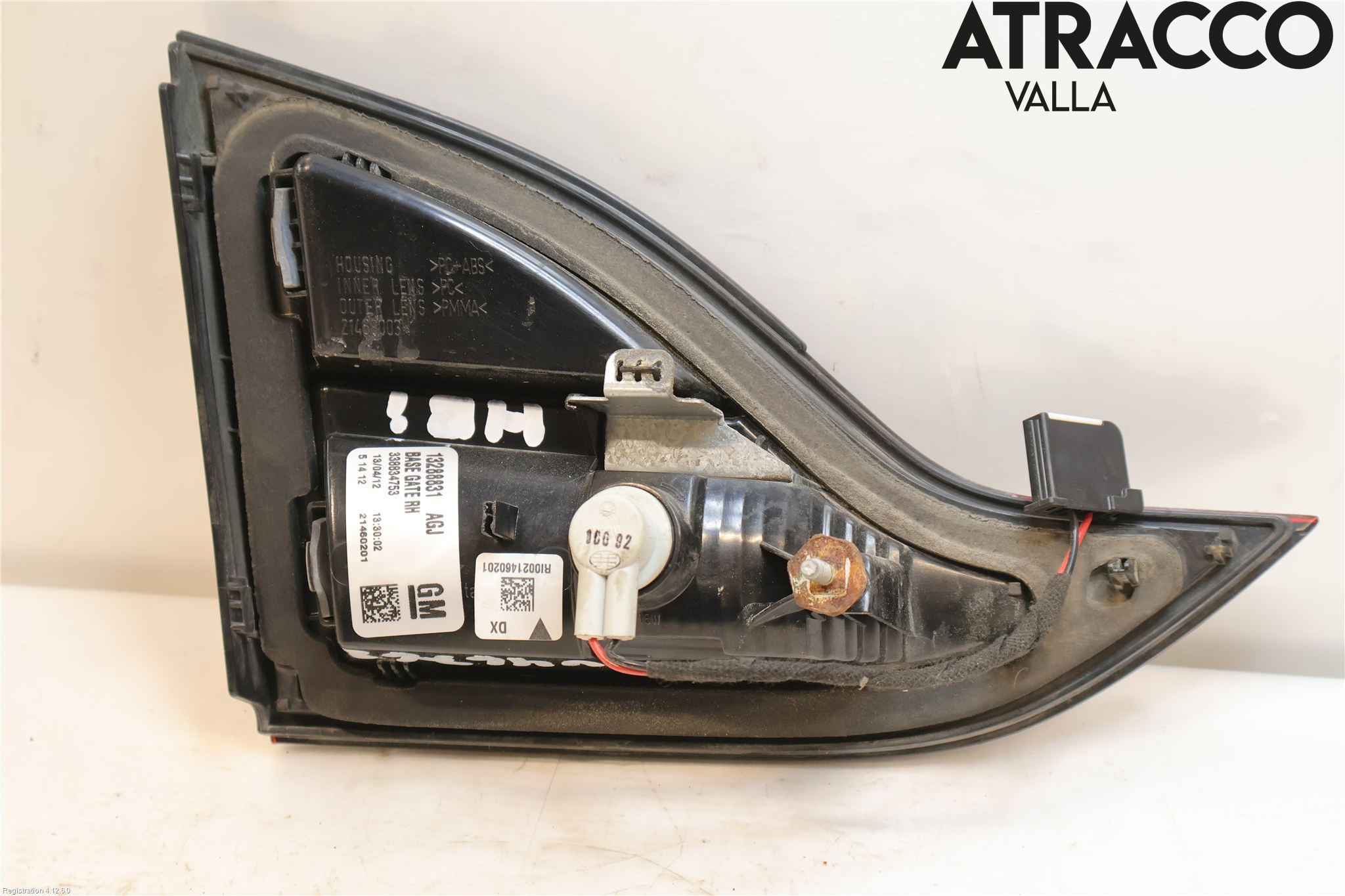 Opel ZAFIRA C 12-19 Baklykt Høyre  På Luke(Indre)