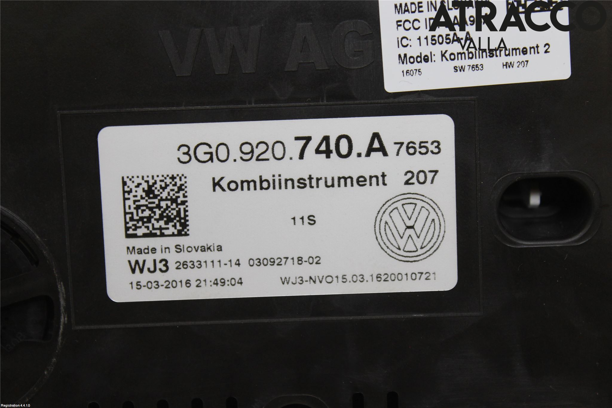 Volkswagen VW PASSAT 15-19 Instr Kombinert