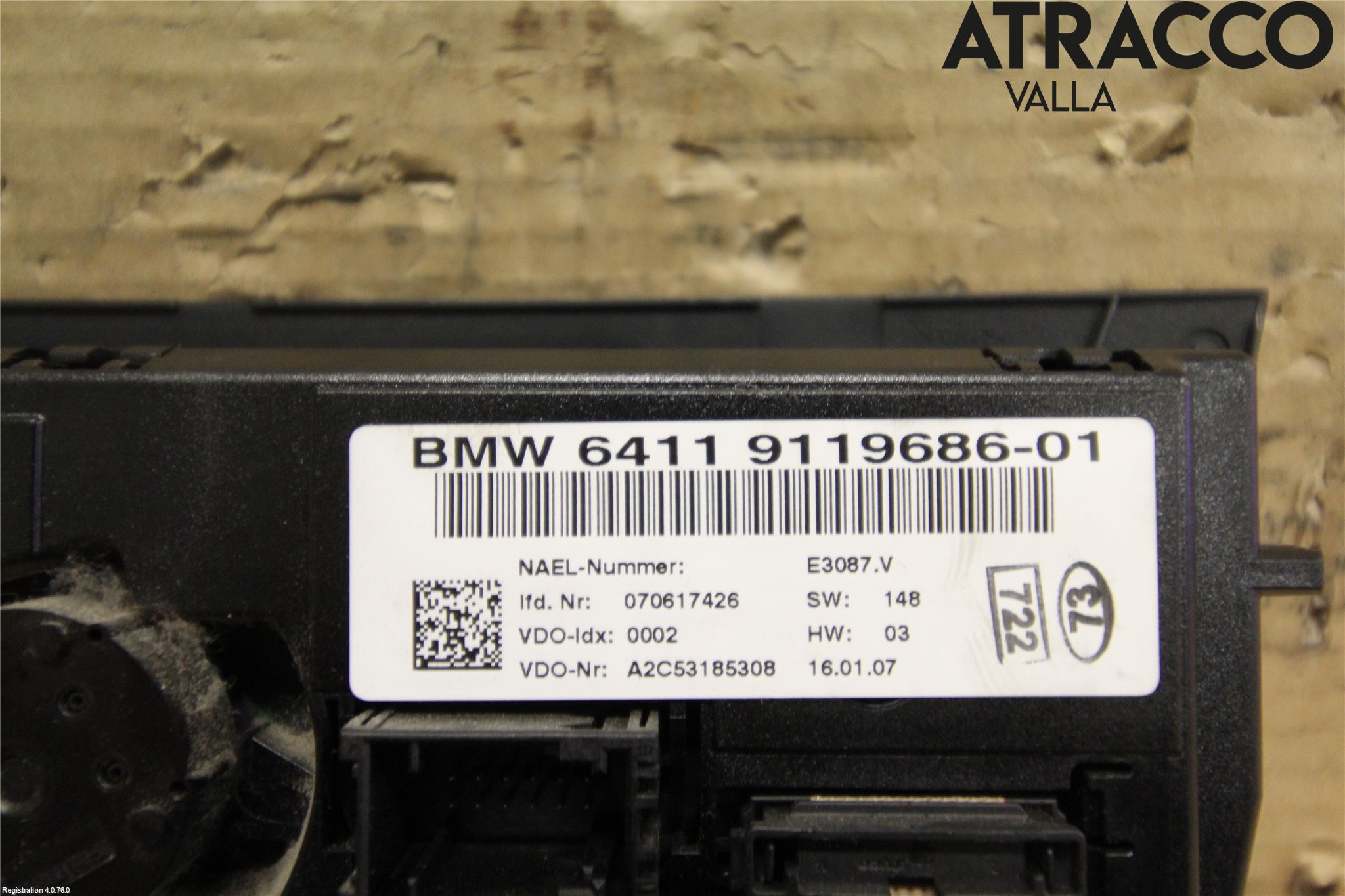 BMW 3 E90/91 SED/TOU 05-12 Varme Ac Betjening-Display