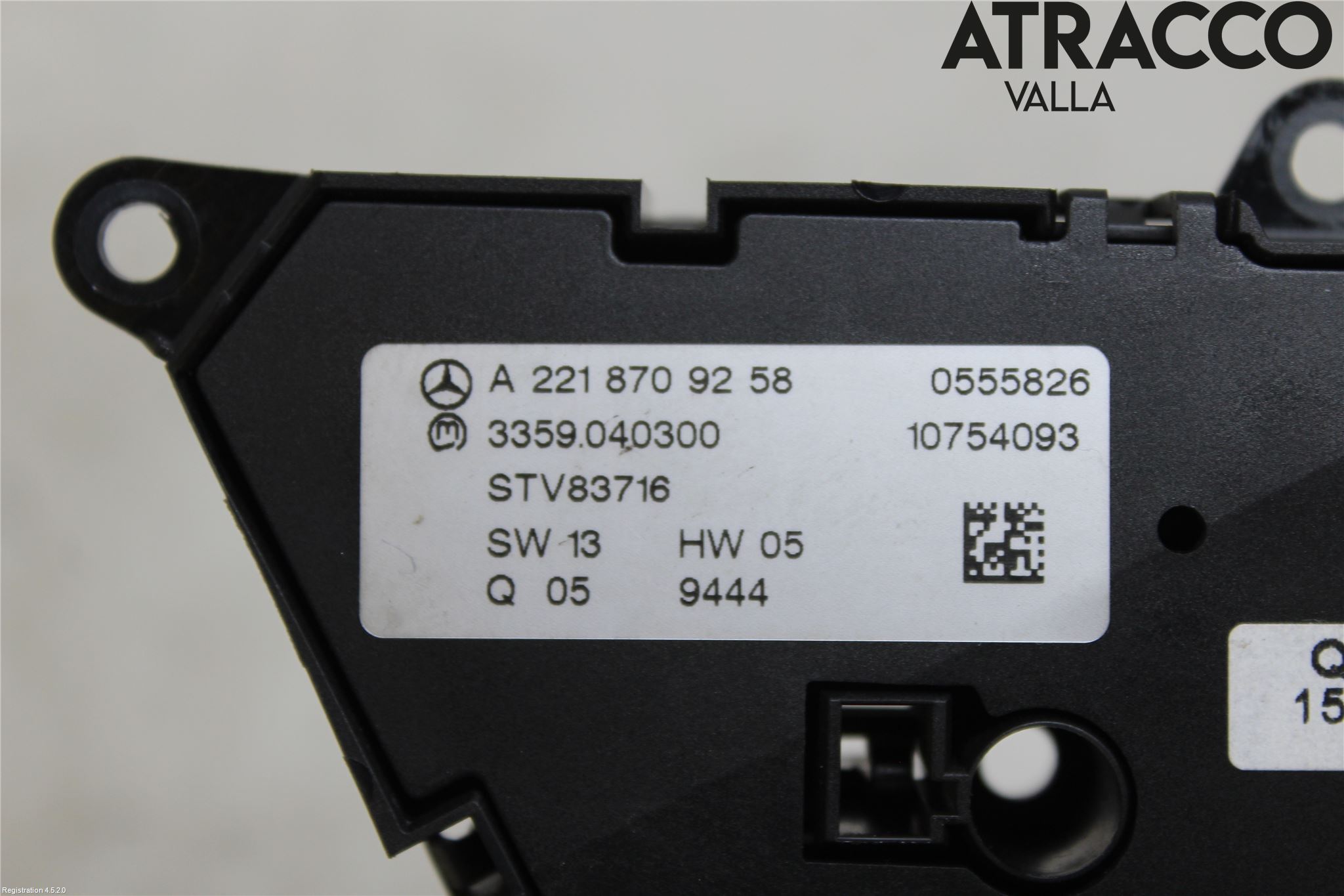 Mercedes-Benz MB S-KLASS (W221) 05-13 Bryter Sete Regulering