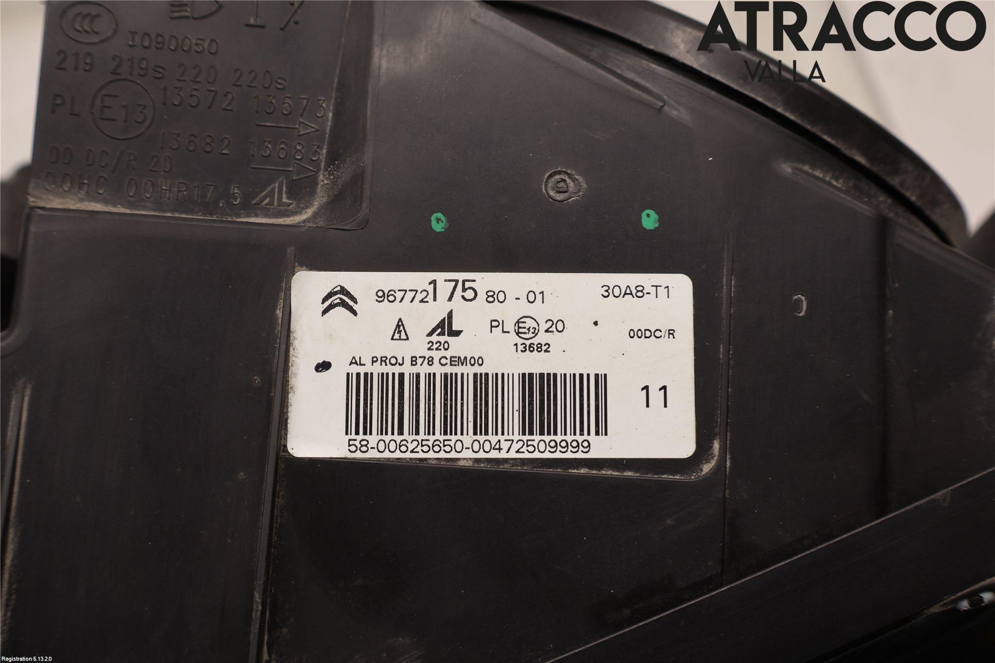 Citroen C4 GRAND PICASSO 14-18 Frontlykt Venstre