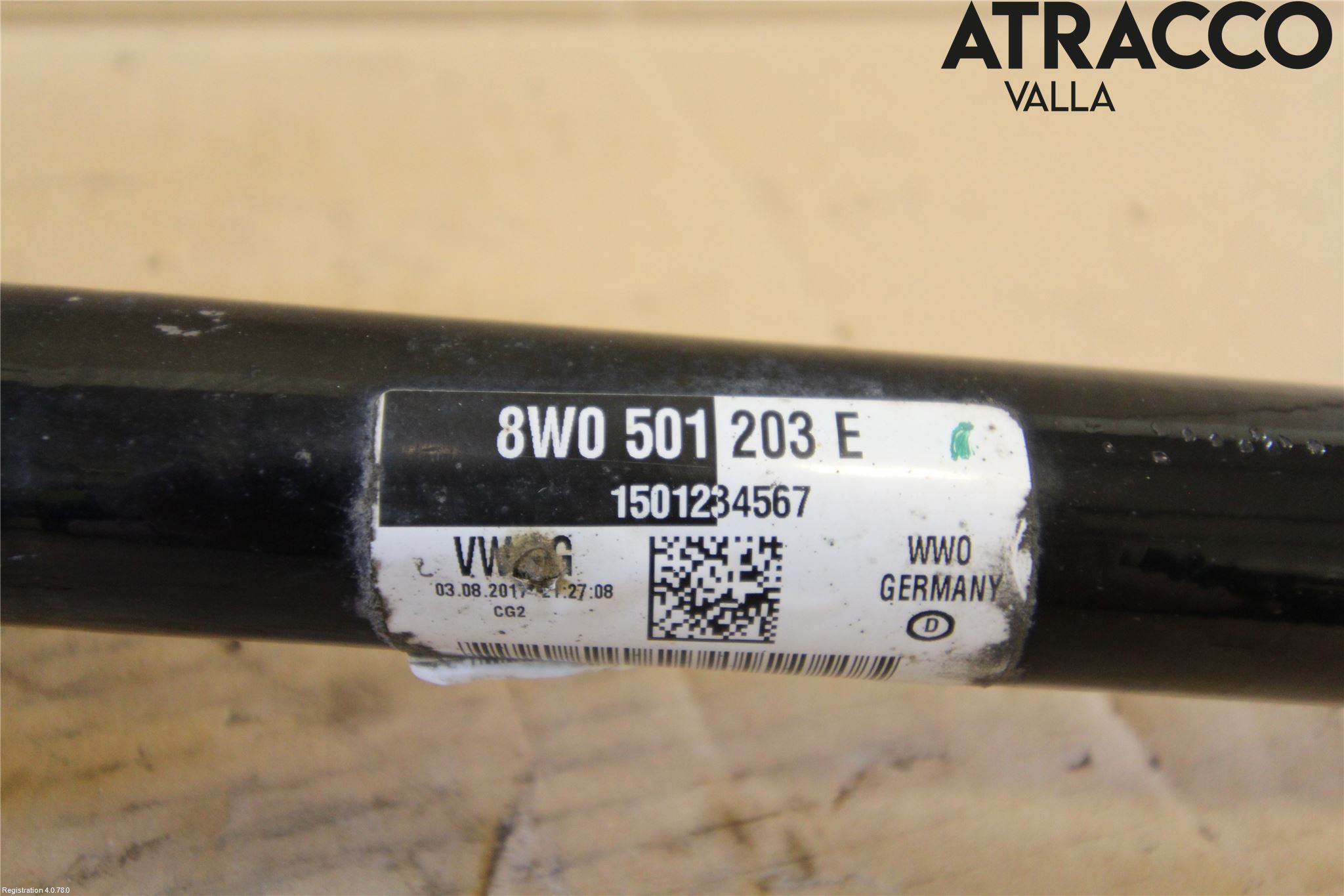 Audi A4/S4 B9 16-19 Drivaksel Bak Kompl  V = H