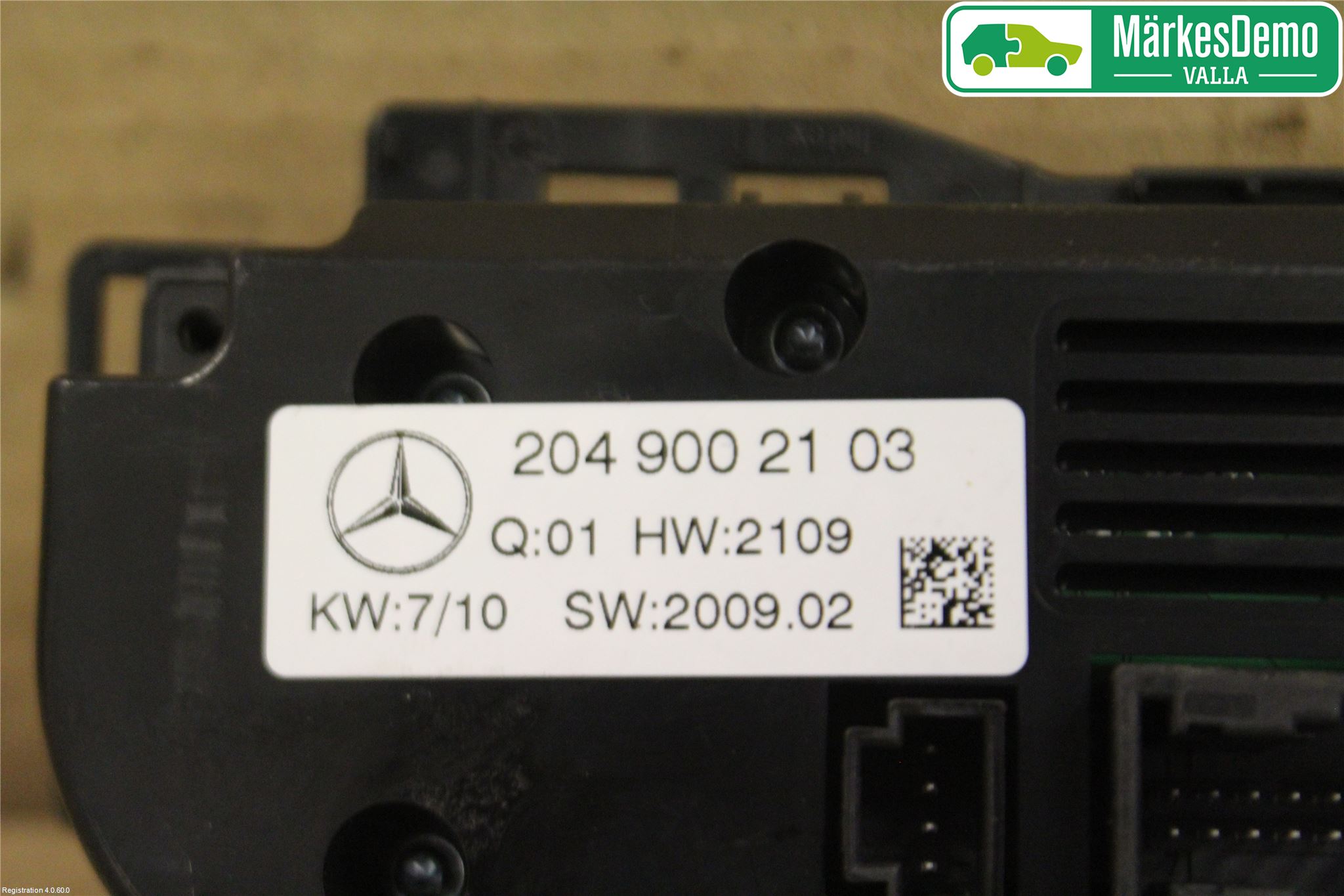 Mercedes-Benz MB C-KLASS (W204) 07-15 Varme Ac Betjening-Display