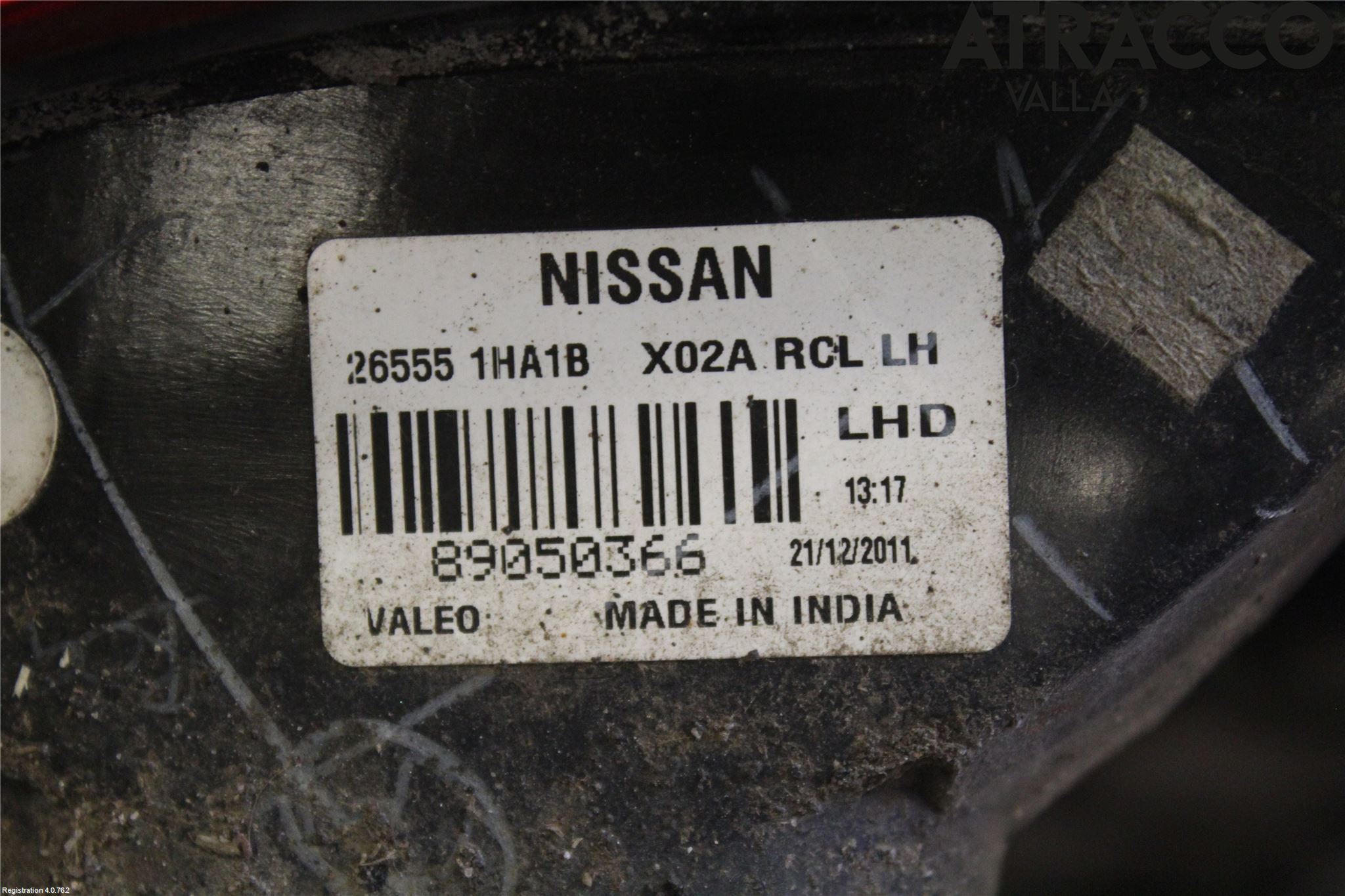 Nissan MICRA 11-16 Baklykt Venstre