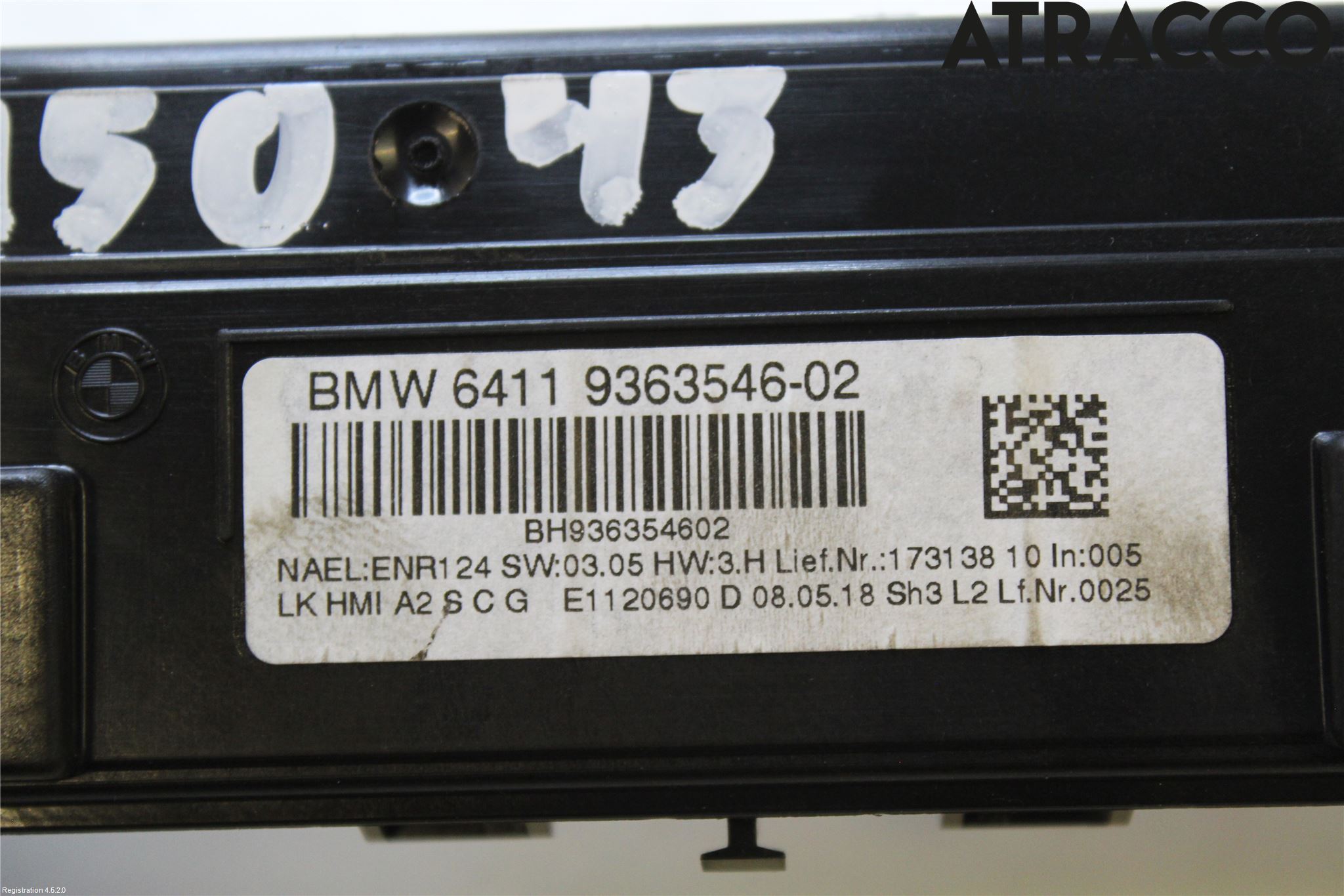 BMW 4 F32/F33/F82/F83 13-20 Varme Ac Betjening-Display