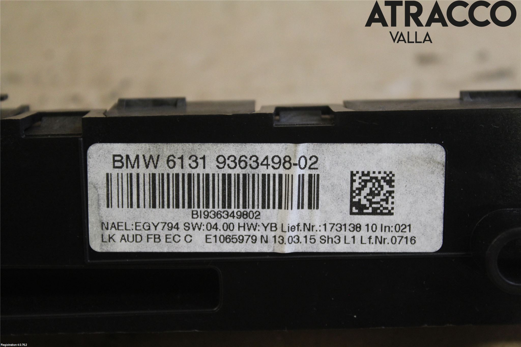 BMW 3 F30/F31/F80 12-19 Stereo Radio Med Cd