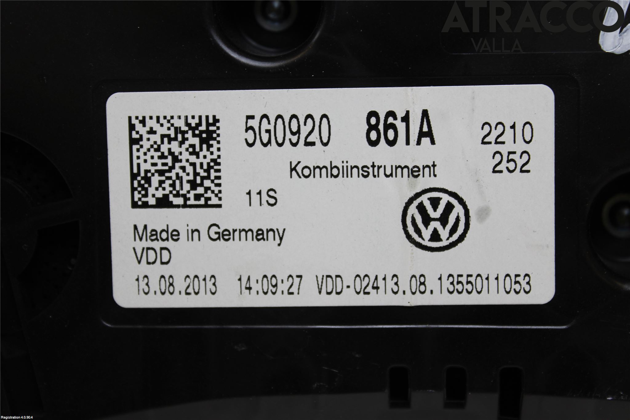Volkswagen VW GOLF / E-GOLF VII 13-20 Instr Kombinert