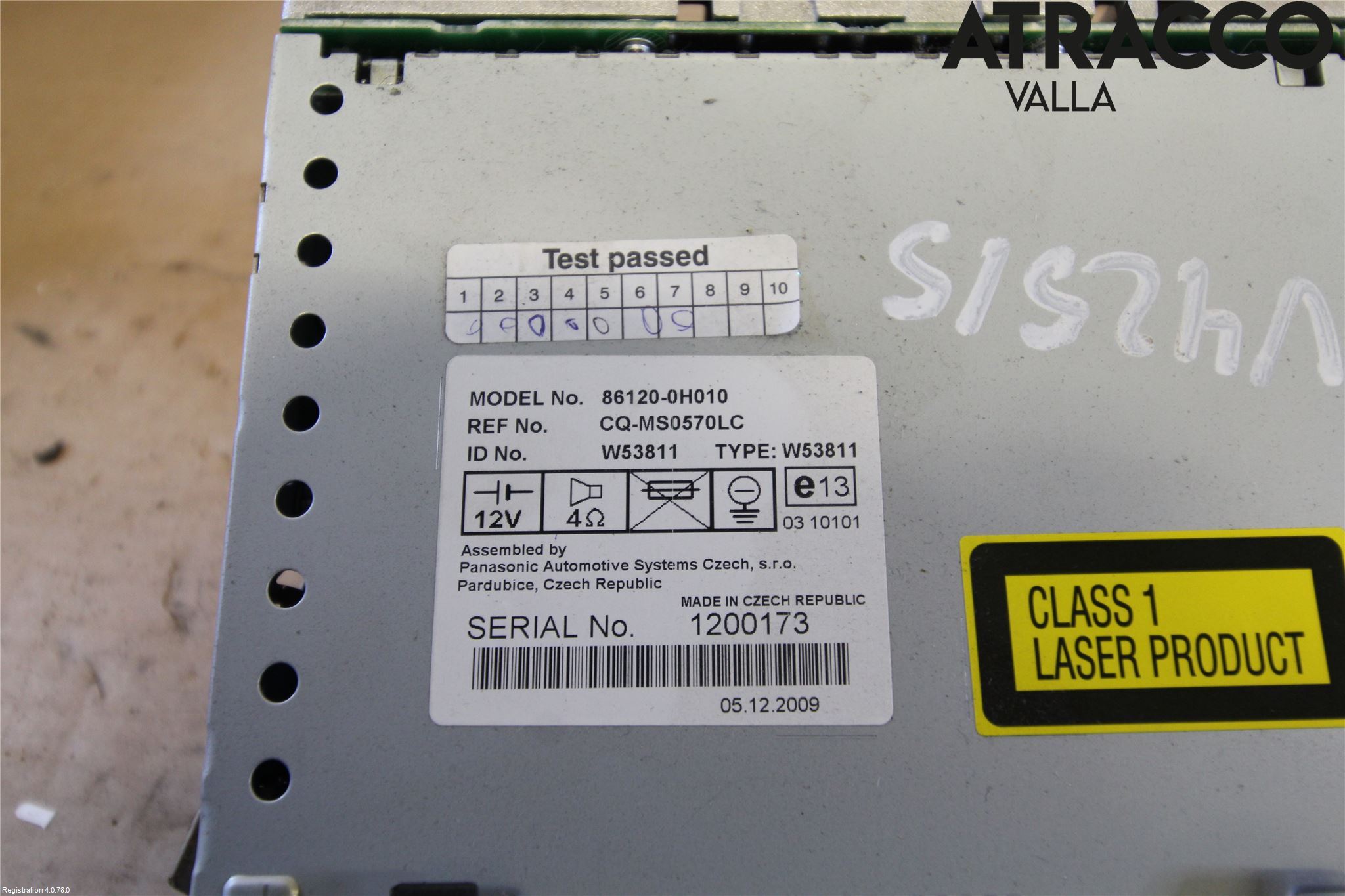 Toyota AYGO 06-14 Stereo Radio Med Cd