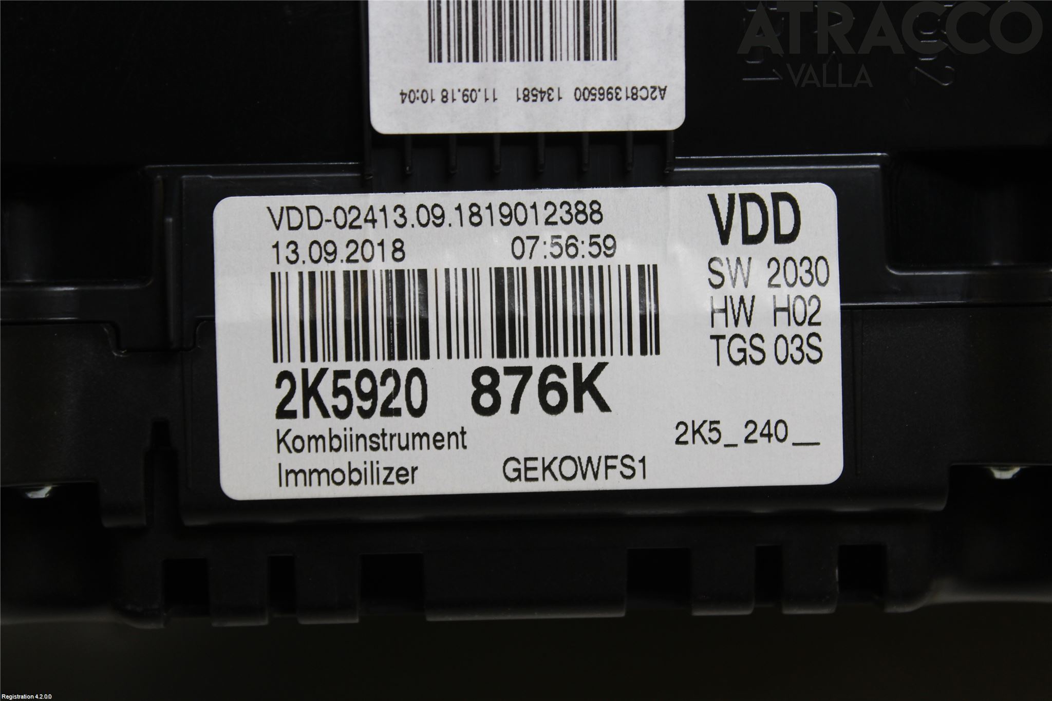 Volkswagen VW CADDY 16-20 Instr Kombinert
