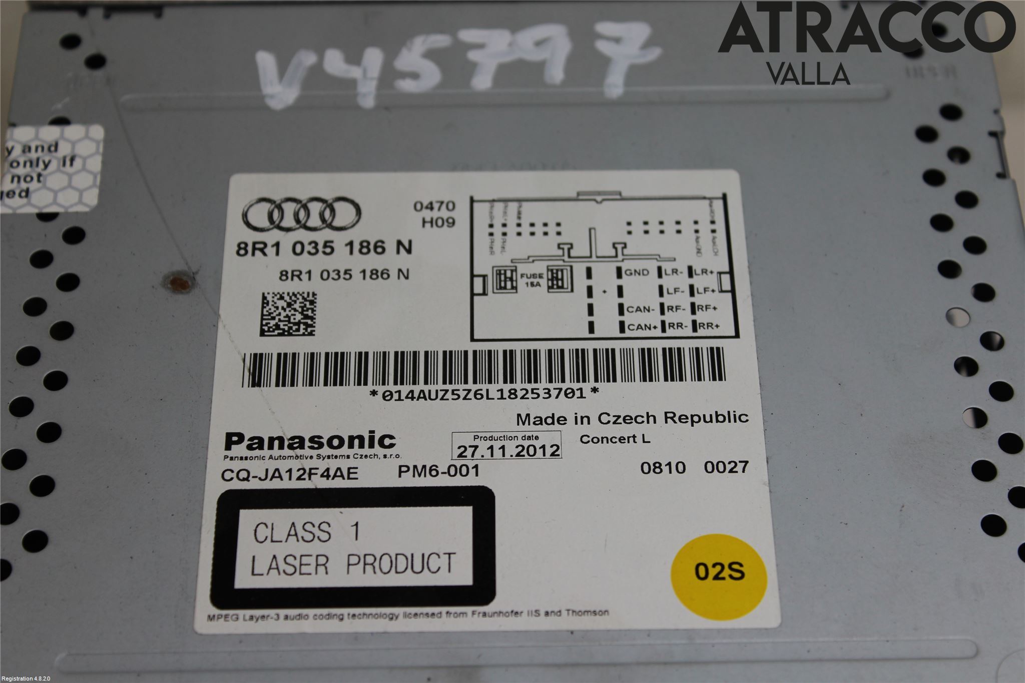 Audi A4 12-15 Stereo Radio Med Cd