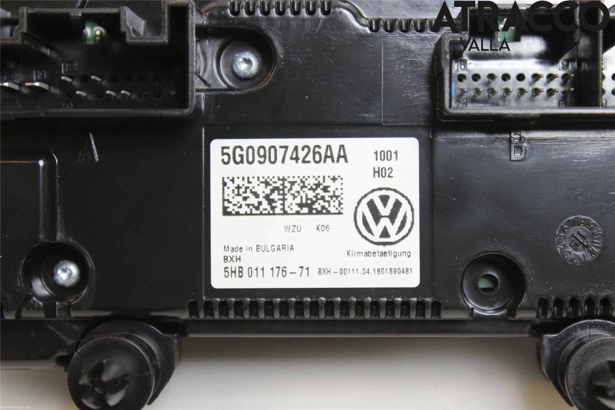 Volkswagen VW GOLF / E-GOLF VII 13-20 Varme Ac Betjening-Display