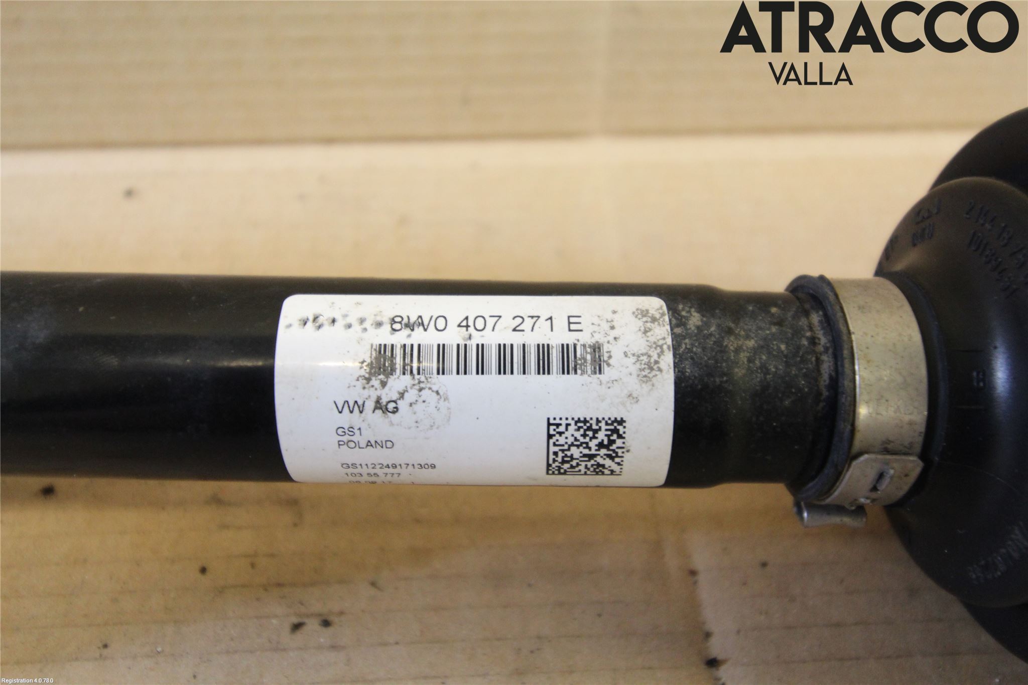 Audi A4/S4 B9 16-19 Drivaksel Foran Kompl Høyre